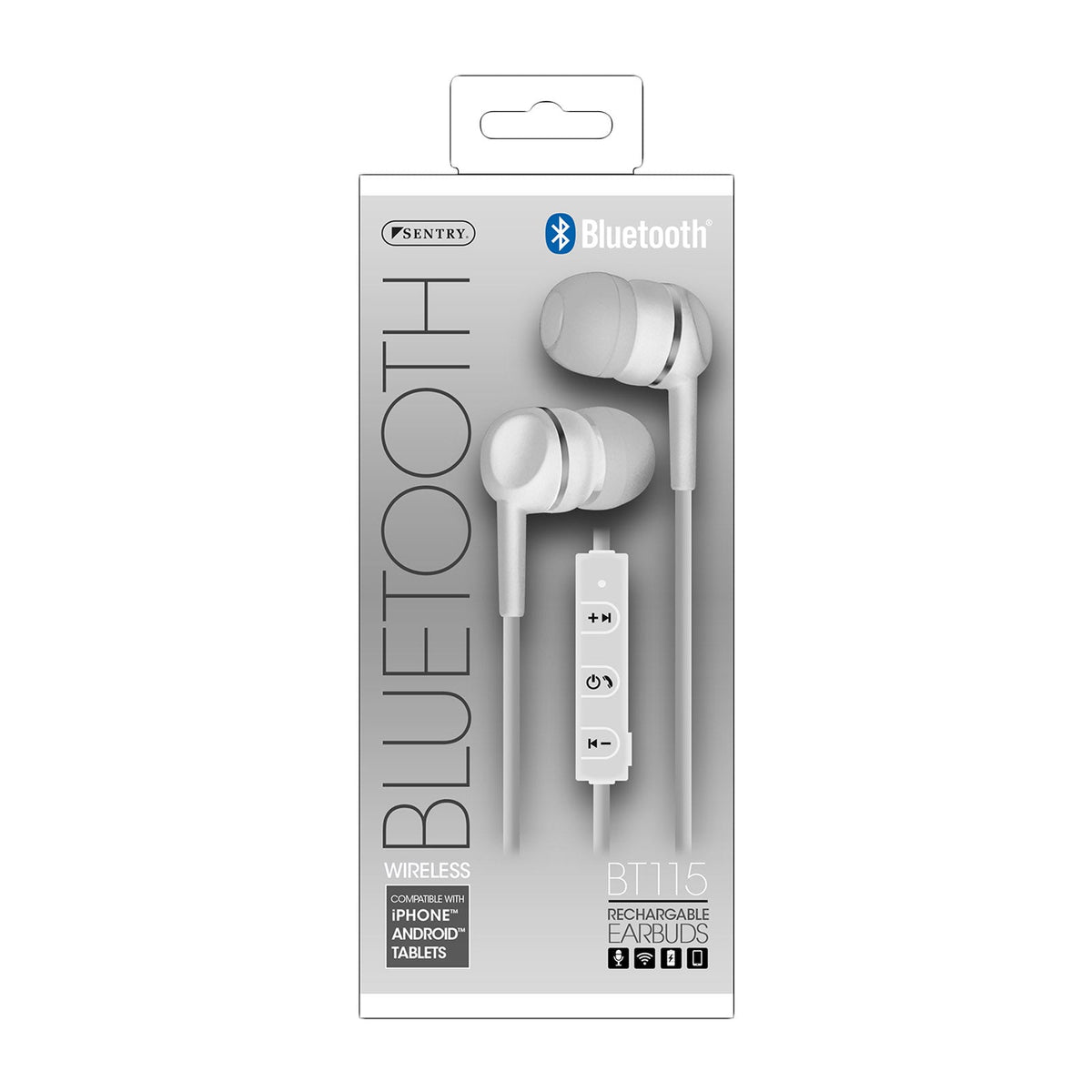 Bluetooth Stereo Earbuds In Gray - Crystal Clear & Reliable
