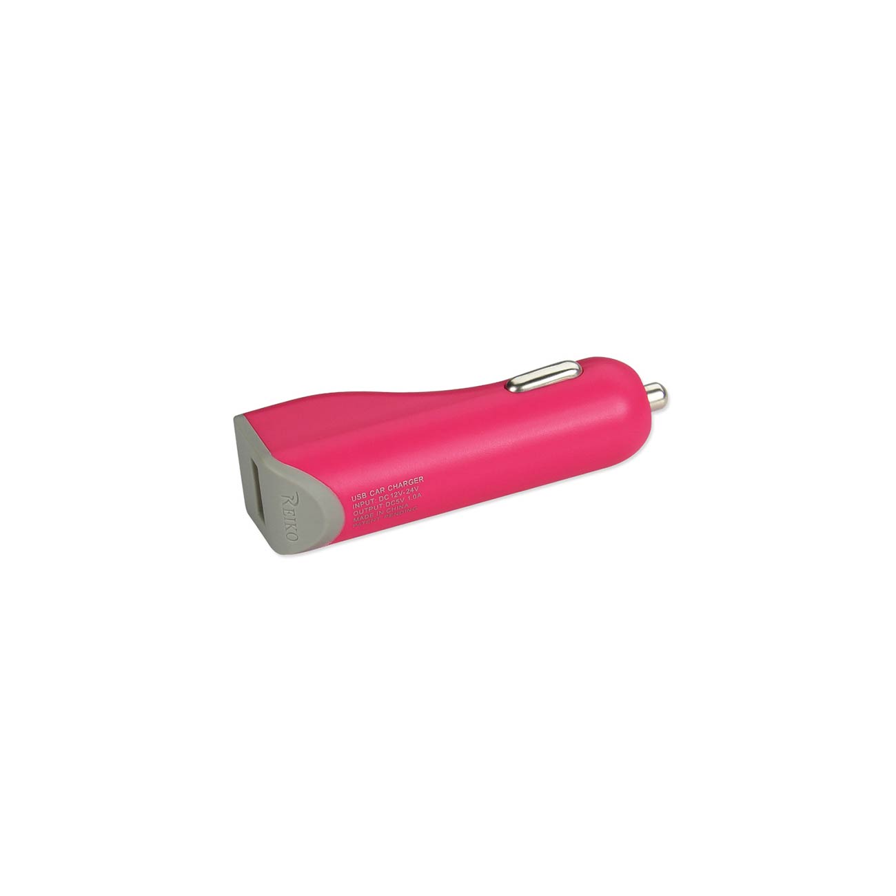 MICRO USB CAR CHARGER WITH DATA USB CABLE IN HOT PINK - Premium & Reliable