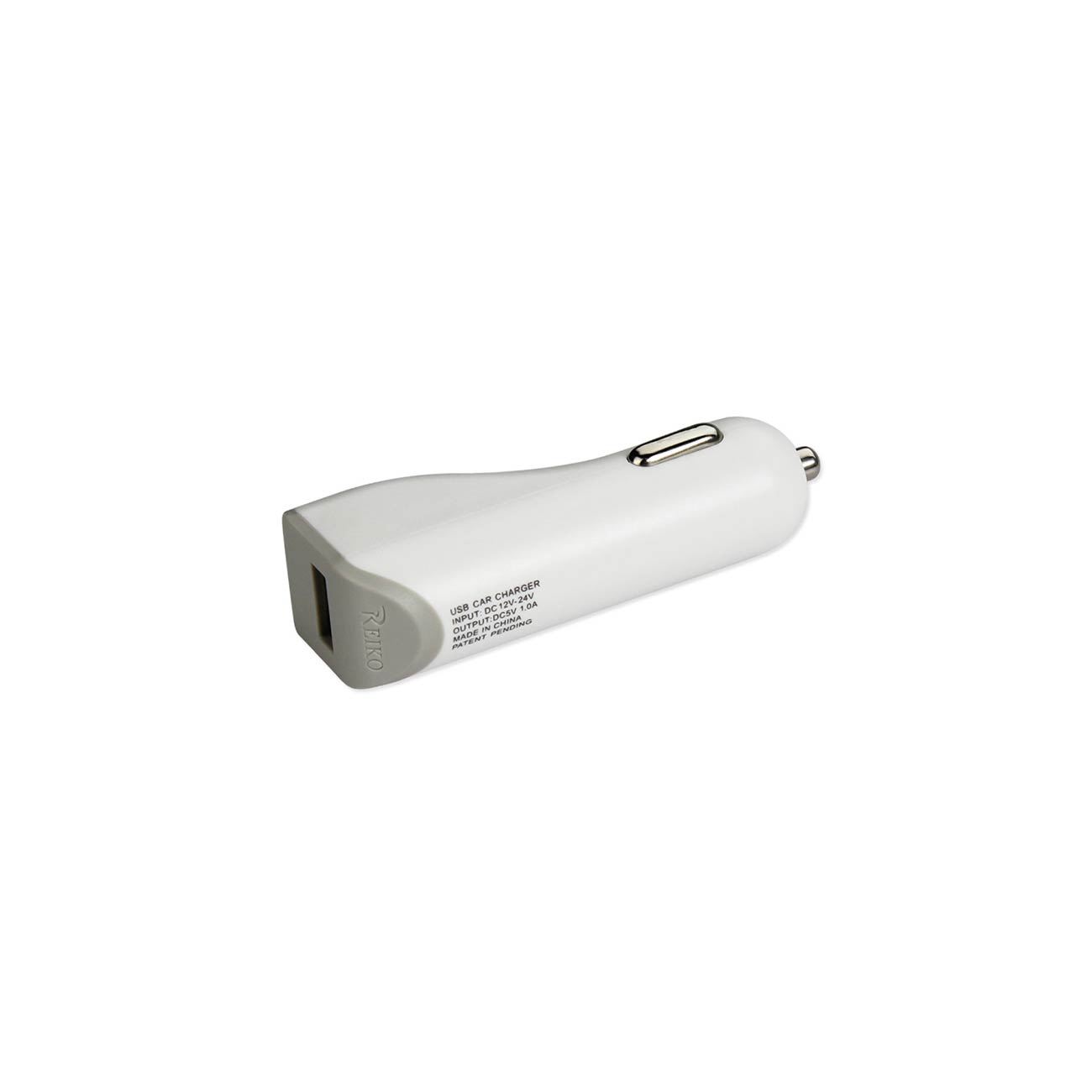 MICRO USB CAR CHARGER WITH DATA USB CABLE IN WHITE - Premium & Reliable