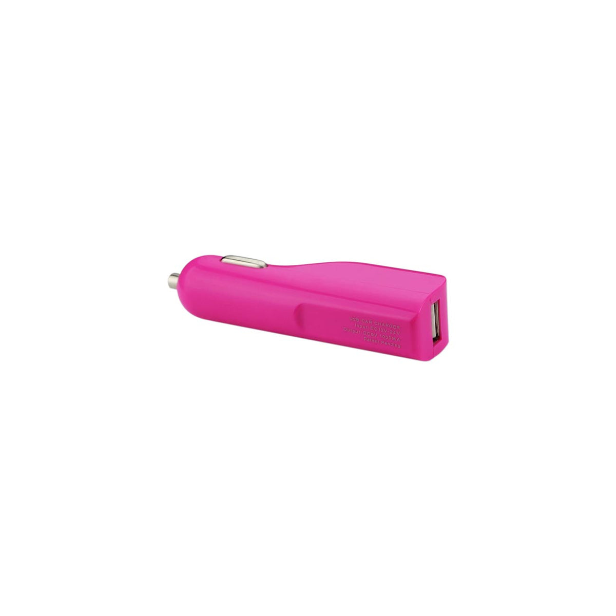 MICRO USB 1 AMP CAR CHARGER IN HOT PINK - Shockproof & Reliable