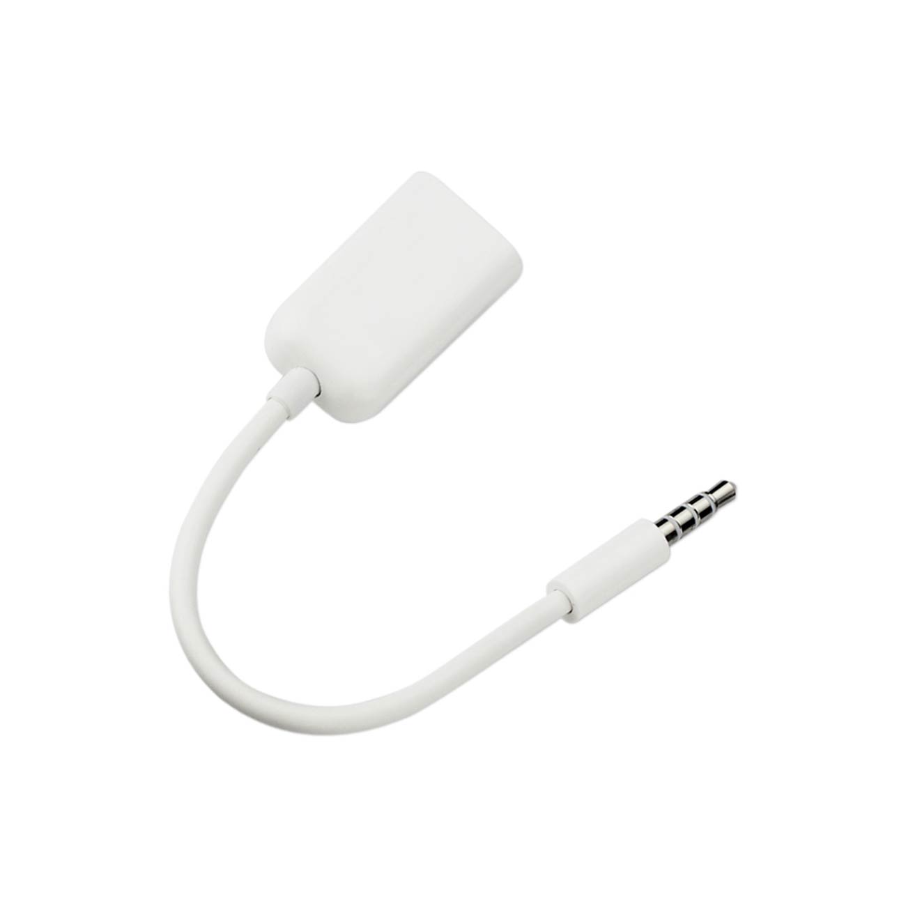MALE TO DUAL STEREO AUDIO CABLE 3.3FT IN WHITE - Heavy Duty & Reliable