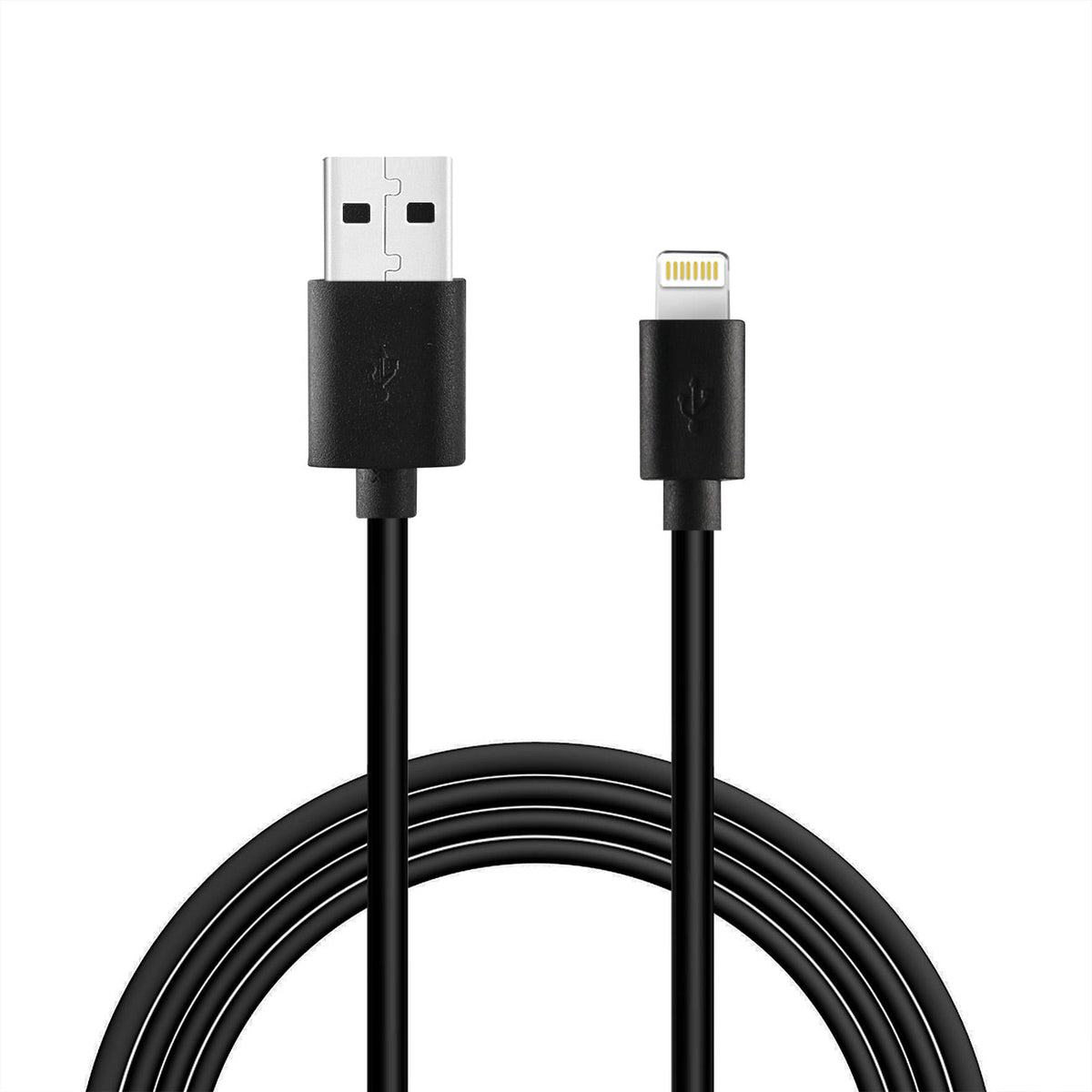 3.3FT PVC Material 8 PIN USB 2.0 Data Cable In Black And Simple Packaging-DC27A-8PBK - Heavy Duty & Reliable