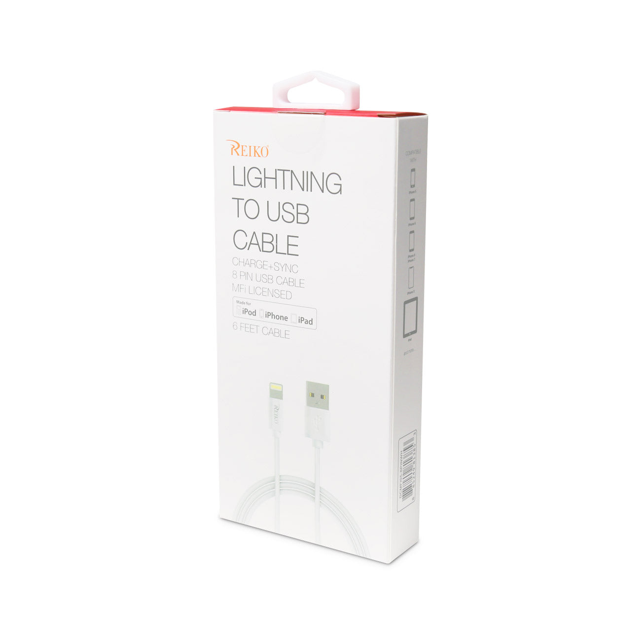 IPHONE 6FT LIGHTING CERTIFIED USB DATA CABLE IN WHITE - Ultra-Slim & Reliable