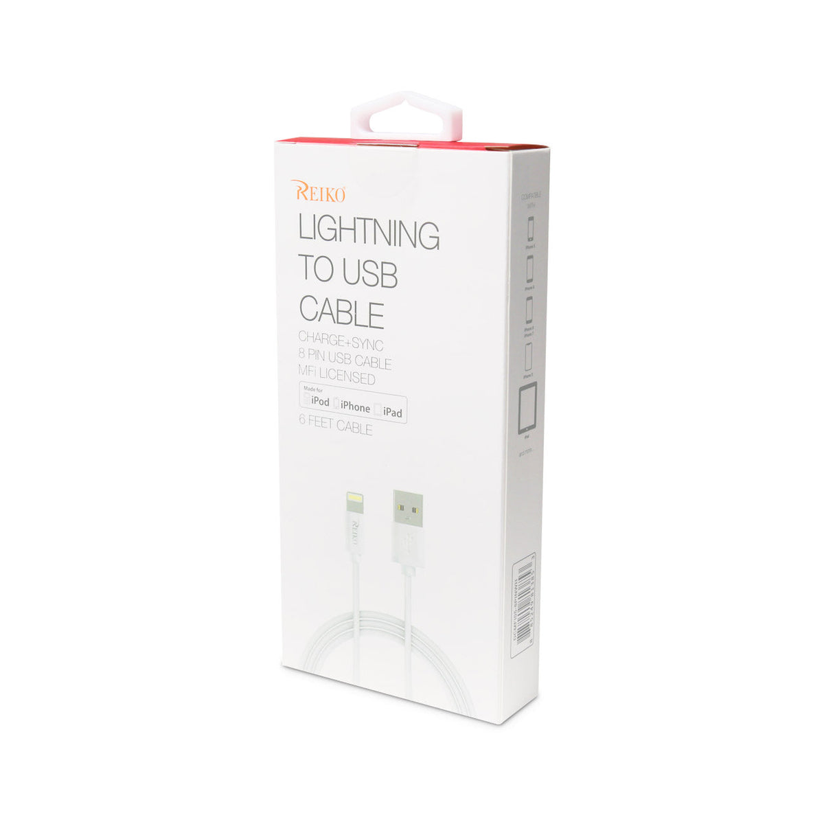 IPHONE 6FT LIGHTING CERTIFIED USB DATA CABLE IN WHITE - Ultra-Slim & Reliable
