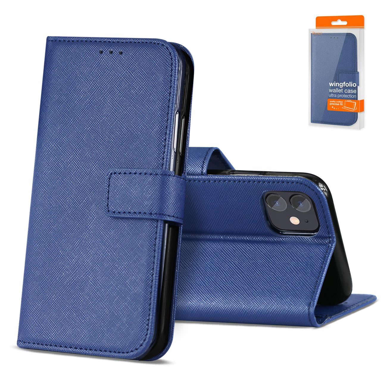 IPHONE 12 MINI Compatible Slim Stand Case with Card Holder Slots APPLE IPHONE 12 MINI In Blue - Durable Protection by