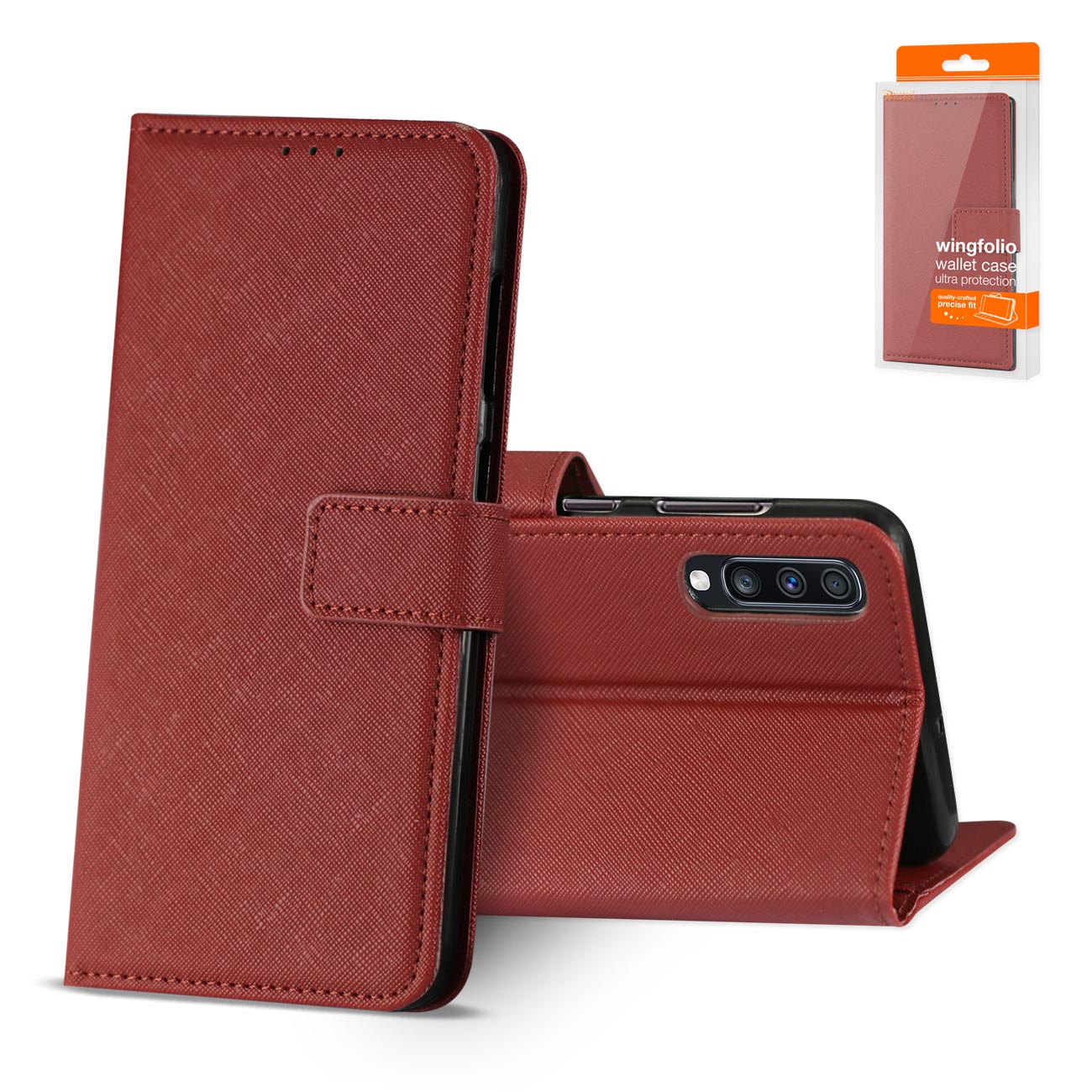 SAMSUNG GALAXY A70 3-In-1 Wallet Case In RED - Durable & Reliable