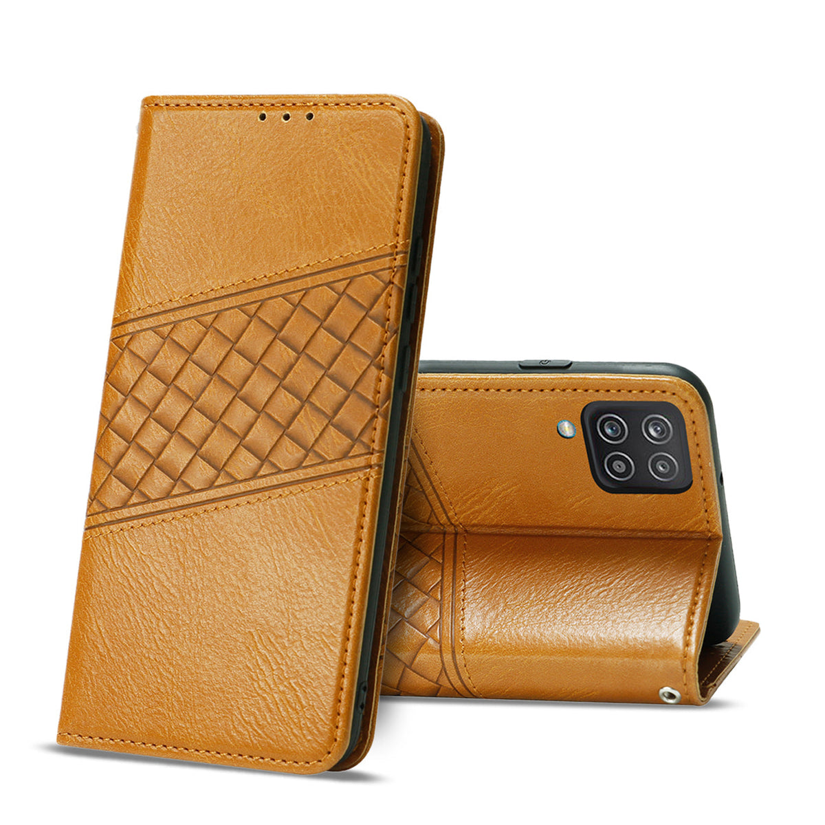 Samsung Galaxy A12/5G 3-In-1 Wallet Case In Brown - Heavy Duty & Reliable