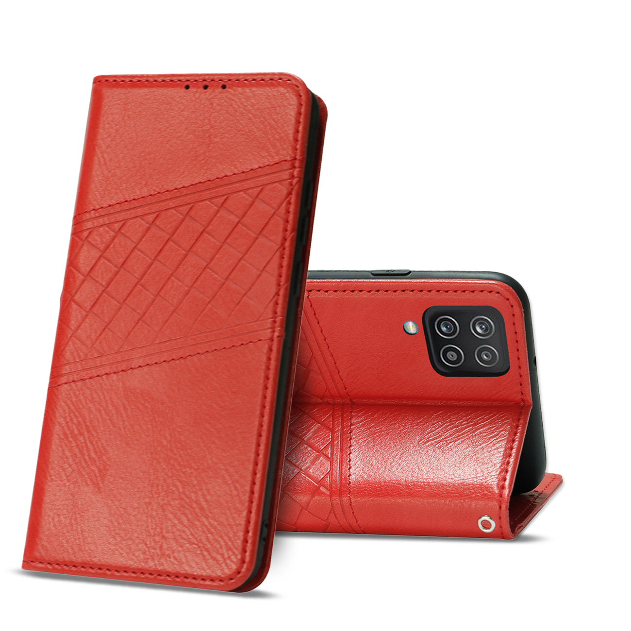 Samsung Galaxy A12/5G 3-In-1 Wallet Case In Red - Durable & Reliable
