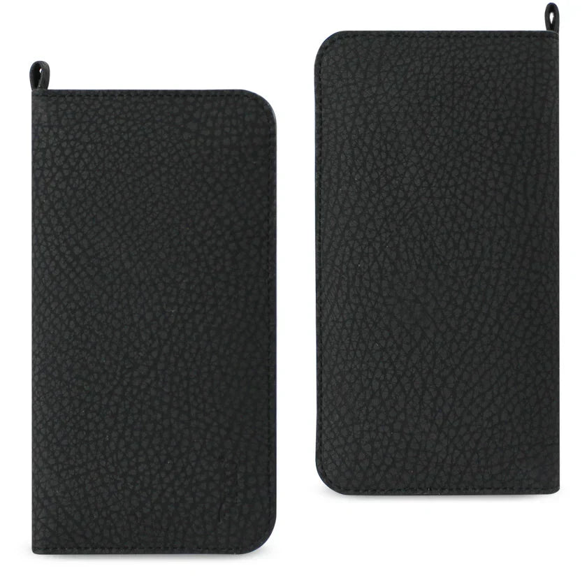UNIVERSAL WALLET PHONE CASE WITH SIDE POCKETS AND MAGNETIC FLAP FOR SAMSUNG NOTE 5 (6.180X3.15X0.45 INCHES) IN BLACK (FC33-623205BK) - Durable & Reliable