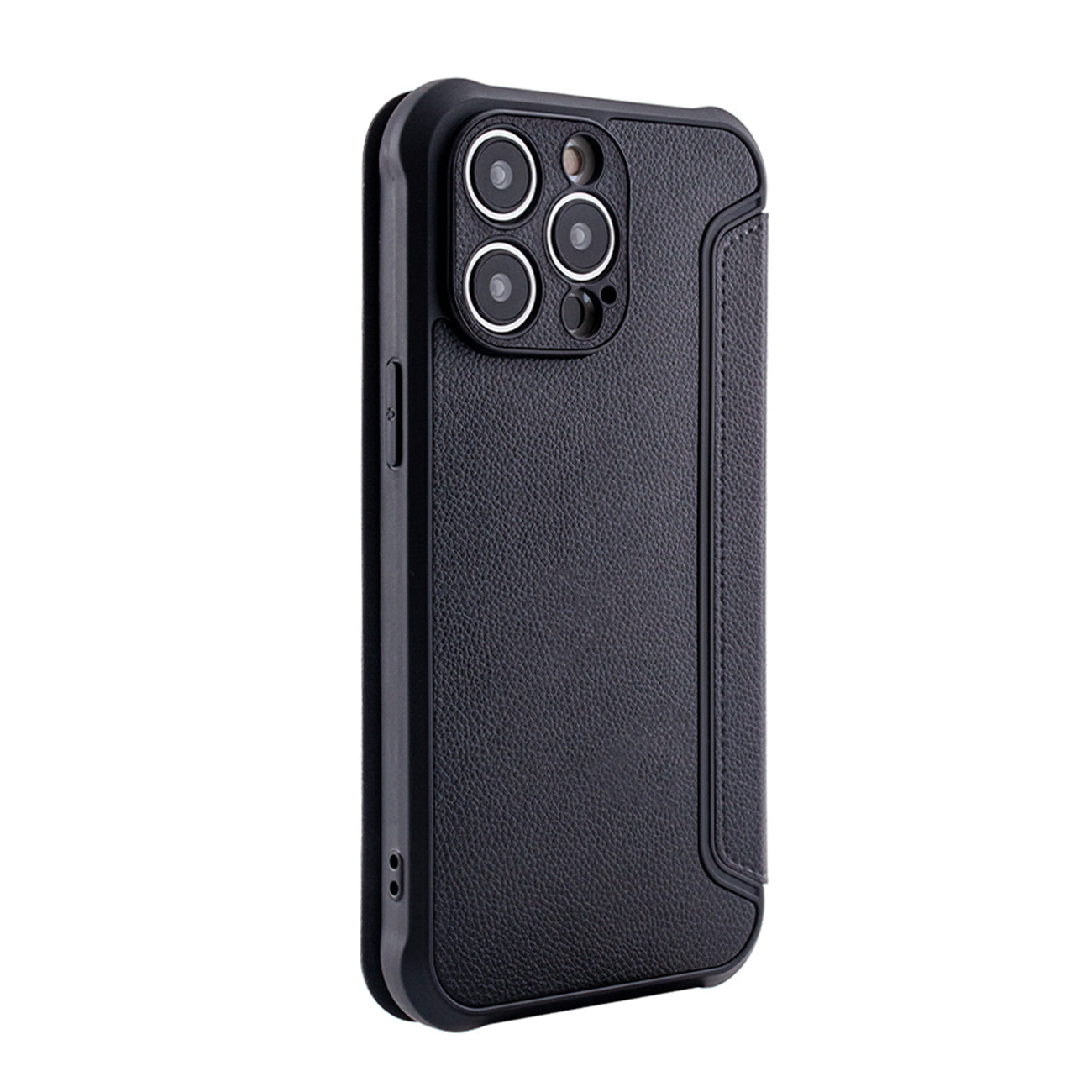 iPhone 14 Pro Compatible Magnetic wallet Leather phone case For Apple iPhone 14 Pro Max In Black (FC36-IPH14PROMAXBK) - Heavy Duty Protection by