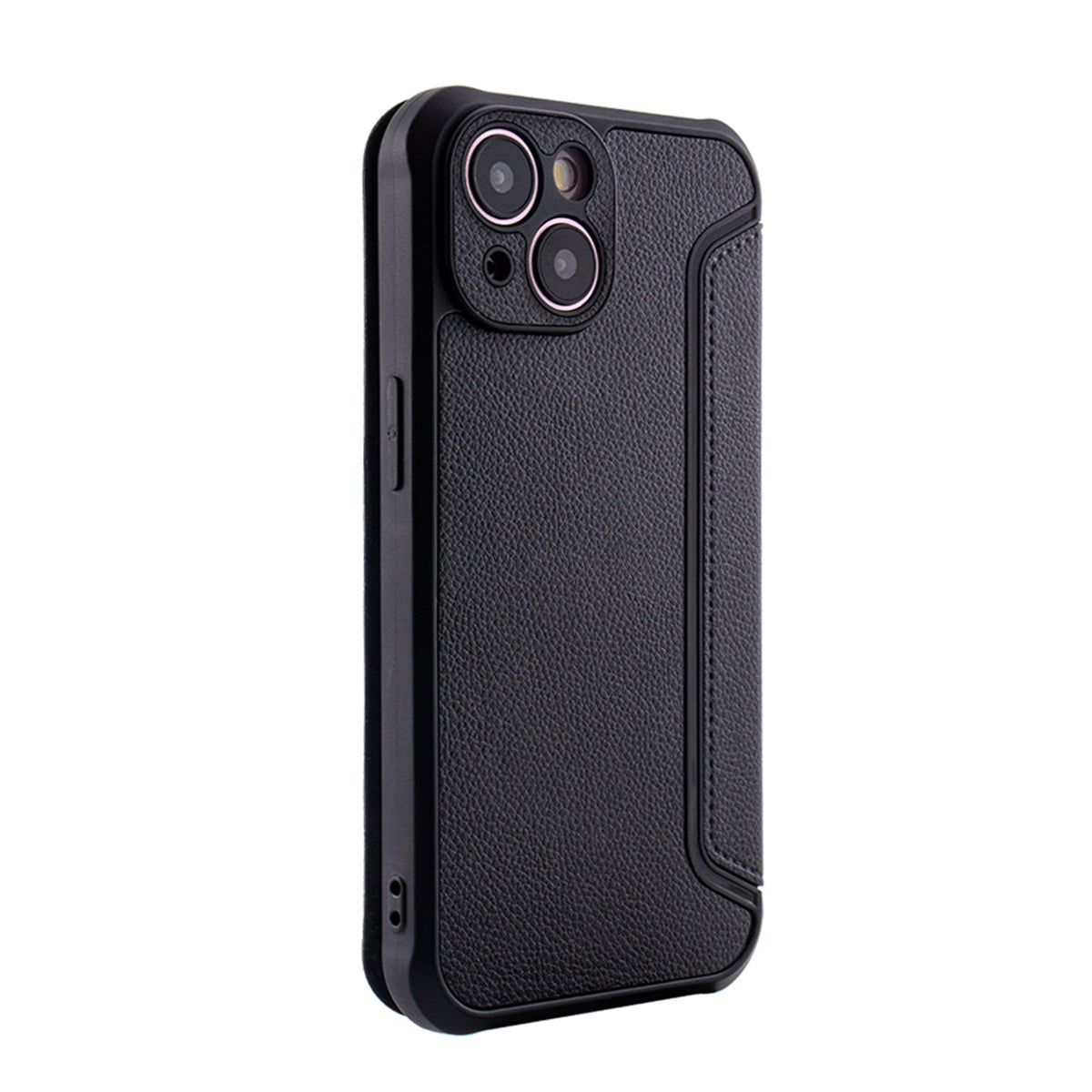 iPhone 15 Compatible Magnetic wallet Leather phone case For Apple iPhone 15 In Black (FC36-IPH15BK) - Ultra-Slim Protection by