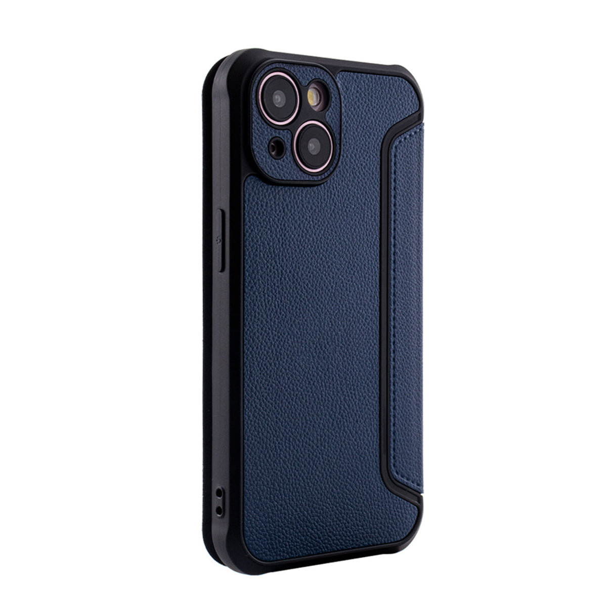 iPhone 15 Compatible Magnetic wallet Leather phone case For Apple iPhone 15 In Navy (FC36-IPH15NV) - Shockproof Protection by