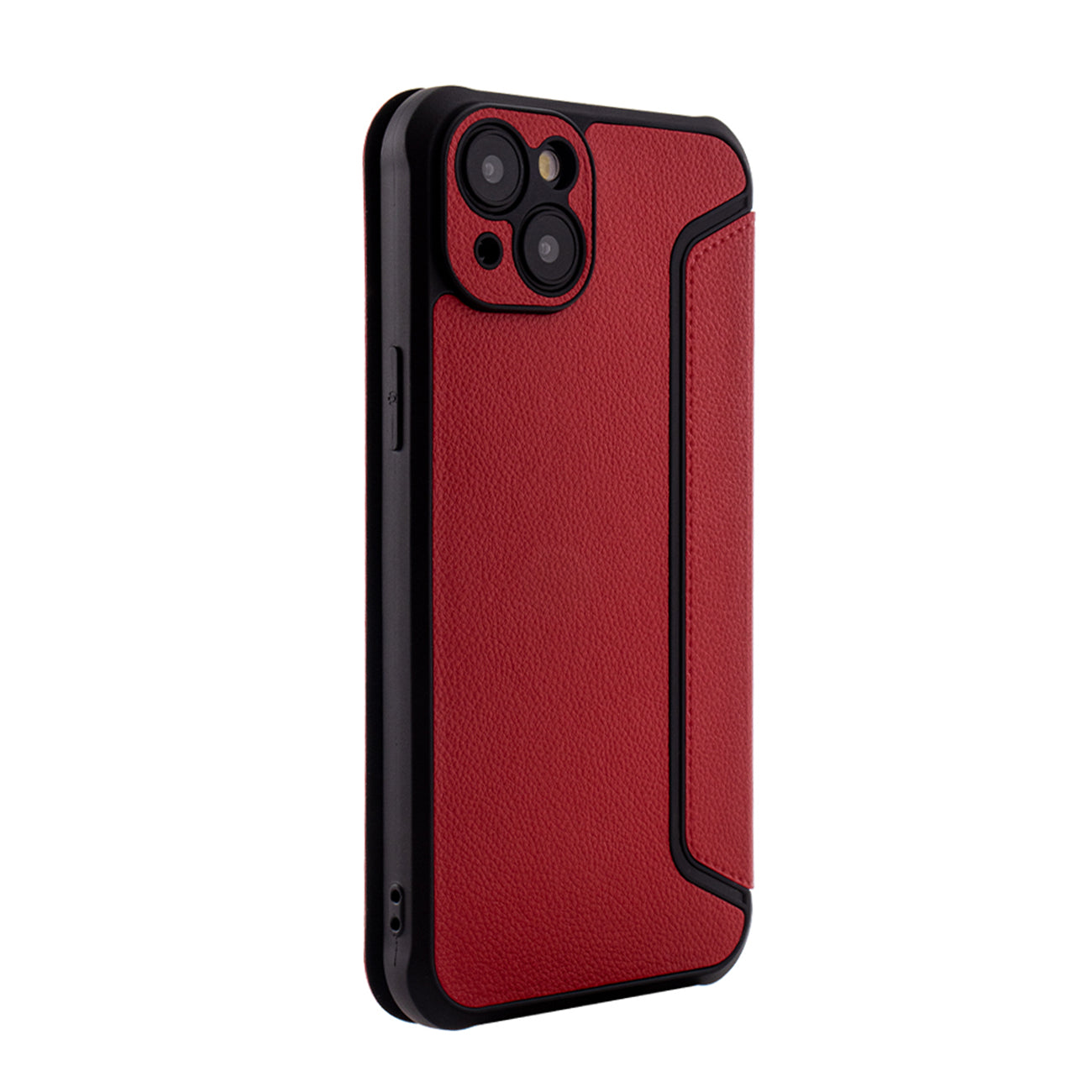 iPhone 15 PLUS Compatible Magnetic wallet Leather phone case For Apple iPhone 15 PLUS In Red (FC36-IPH15PLUSRD) - Durable Protection by