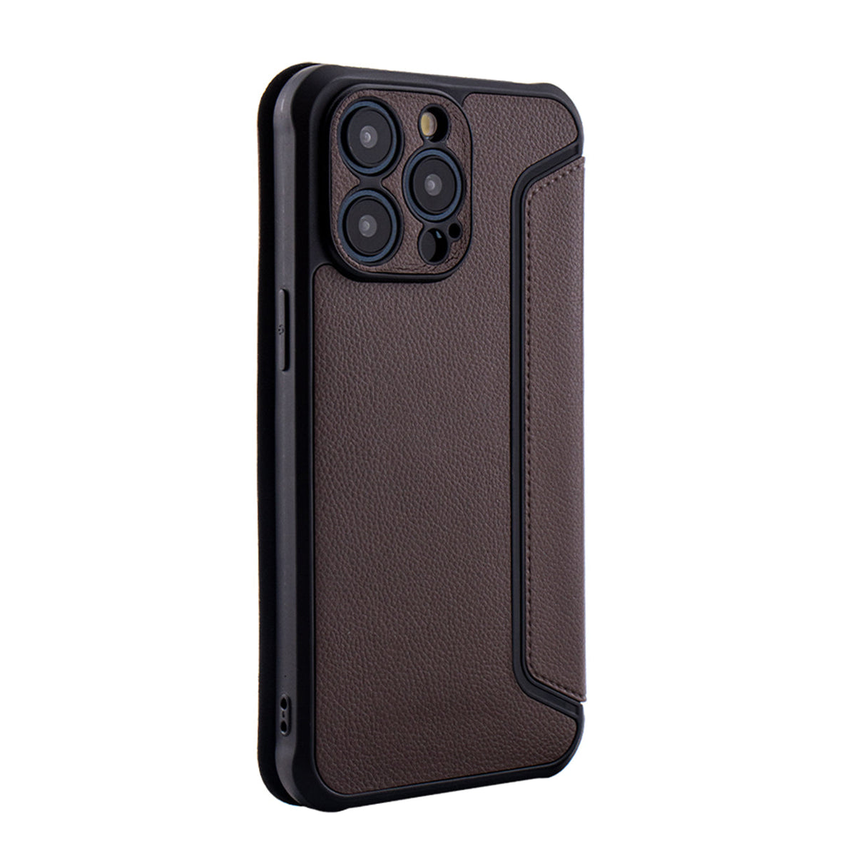 iPhone 15 PRO Compatible Magnetic wallet Leather phone case For Apple iPhone 15 PRO MAX In Brown (FC36-IPH15PROMAXBR) - Durable Protection by