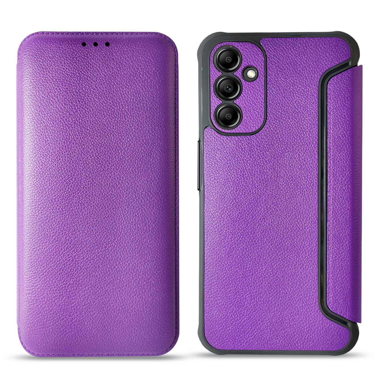 Magnetic wallet Leather phone case For Samsung Galaxy A14 5G In Purple (FC36-SAMA14-5GPP) - Shockproof & Reliable