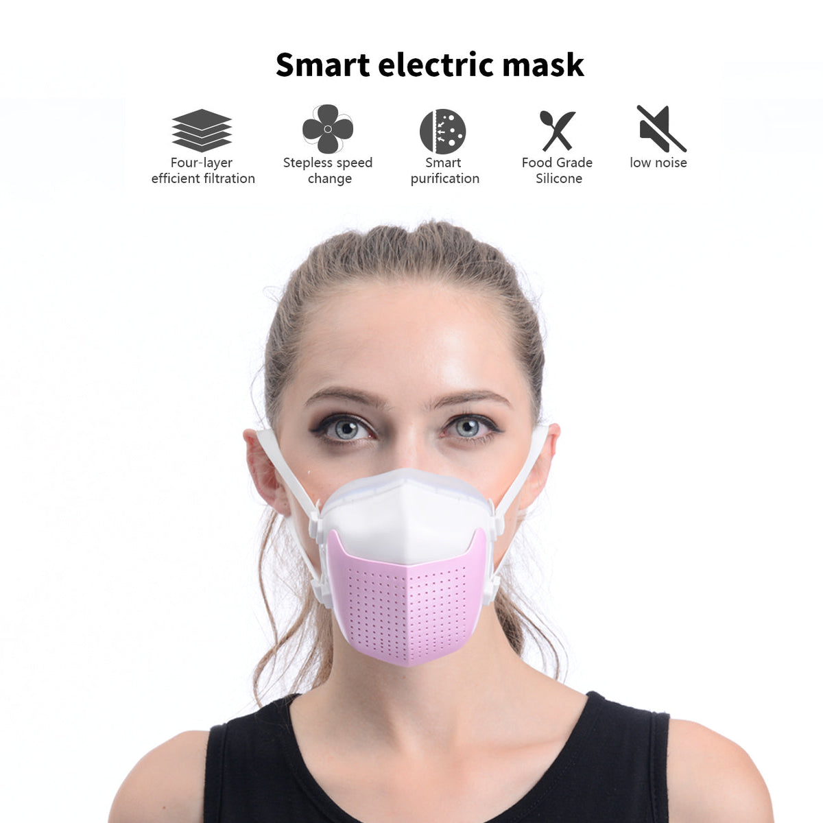 Smart Electric Mask with 4-Layer efficient filtration - Durable & Reliable