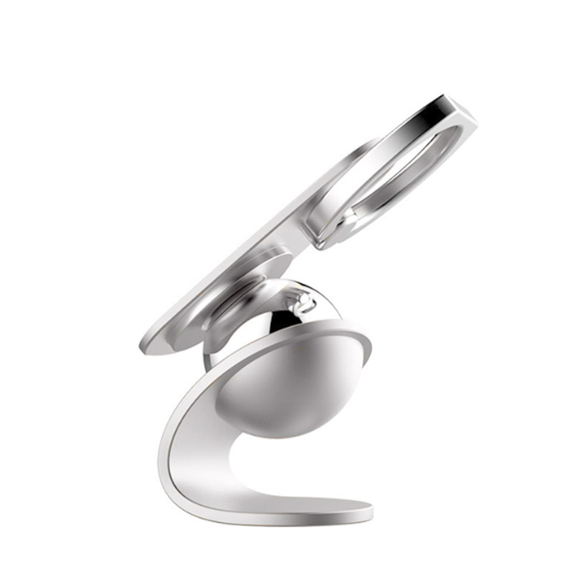 360 Degree Rotating Magnet Car Holder In Silver (HLD16-SL) - Shockproof & Reliable