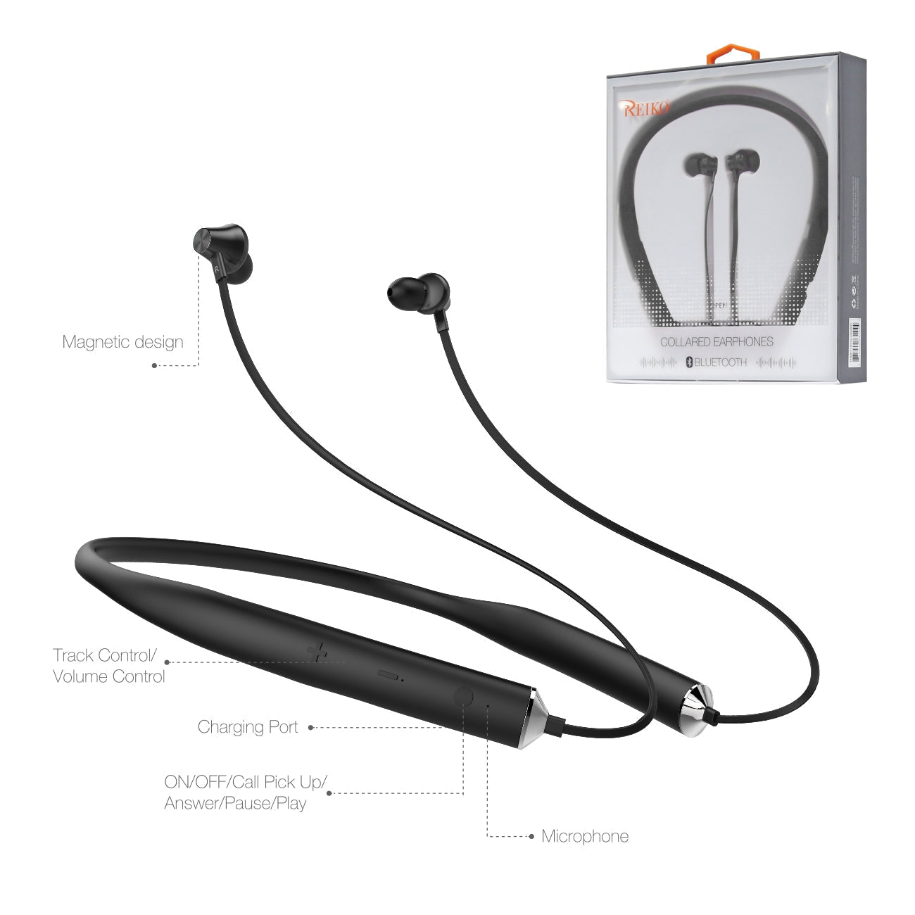 Universal Bluetooth Earphones Black HSBT1570-UNIBK - Ultra-Slim & Reliable