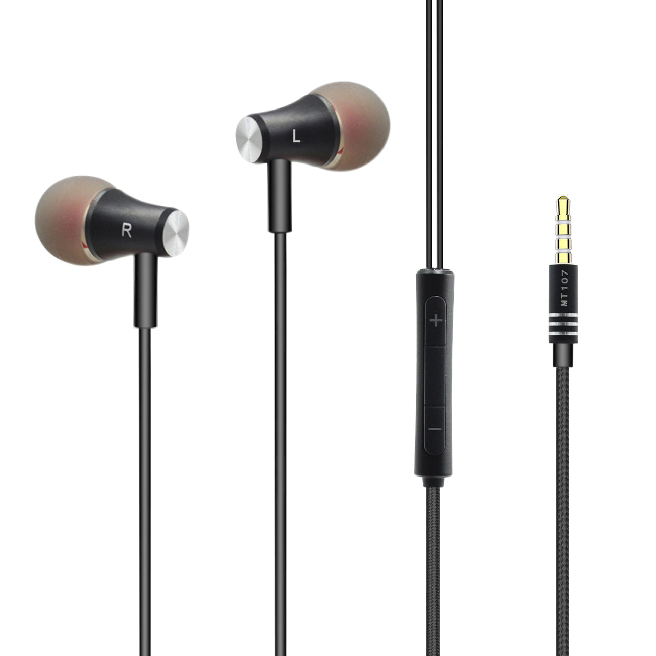 Universal Super Bass Earphones in Black--HS107BK - Crystal Clear & Reliable