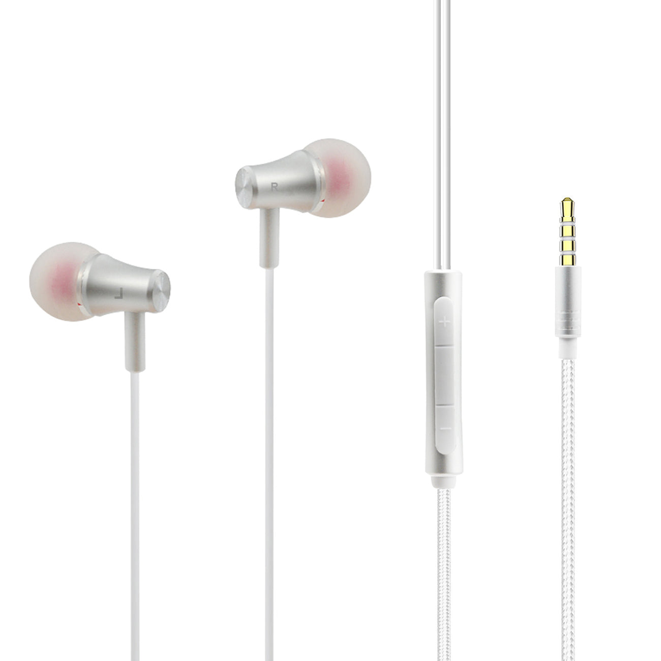 Universal Super Bass Earphones in White-HS107WH - Premium & Reliable