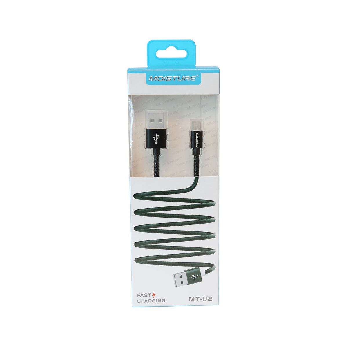 Moisture 2.6A Premium Full Hi-Speed Data Cable In Black - Shockproof & Reliable