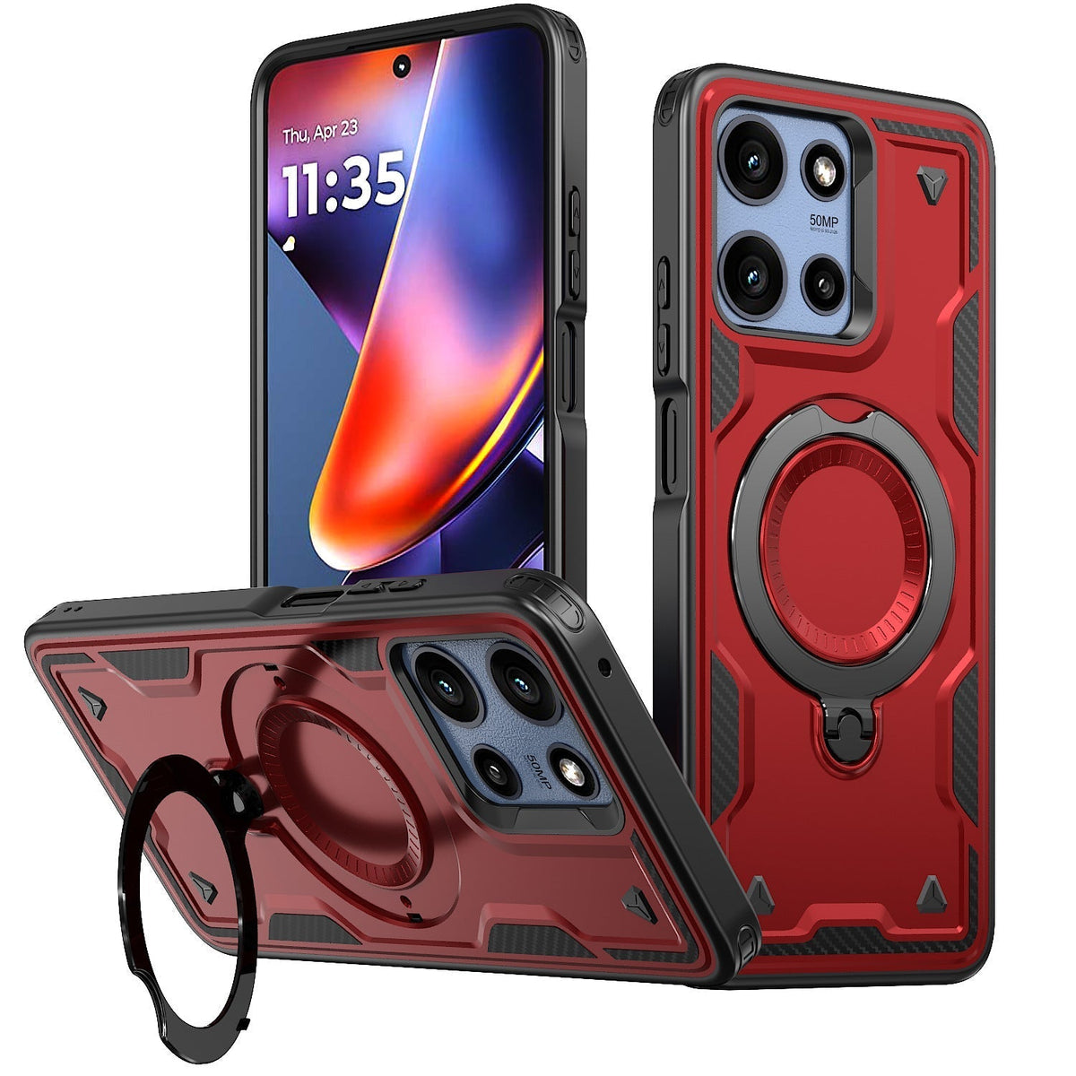 360¡ã Rotating Magnetic Versatile Stand Gray Compatible with Motorola Moto G 5G 2025 - Premium & Reliable