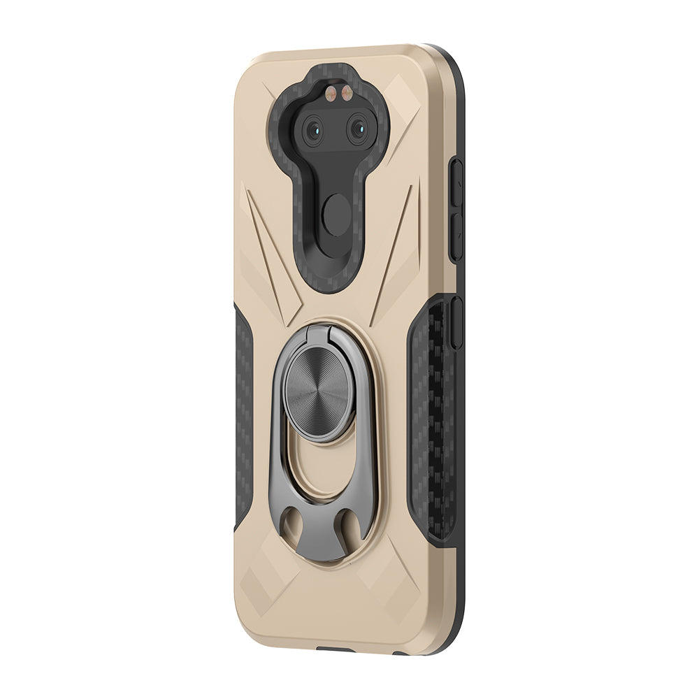Phone Case with Ring Holder LG ARISTO 5 In Gold - Durable & Reliable