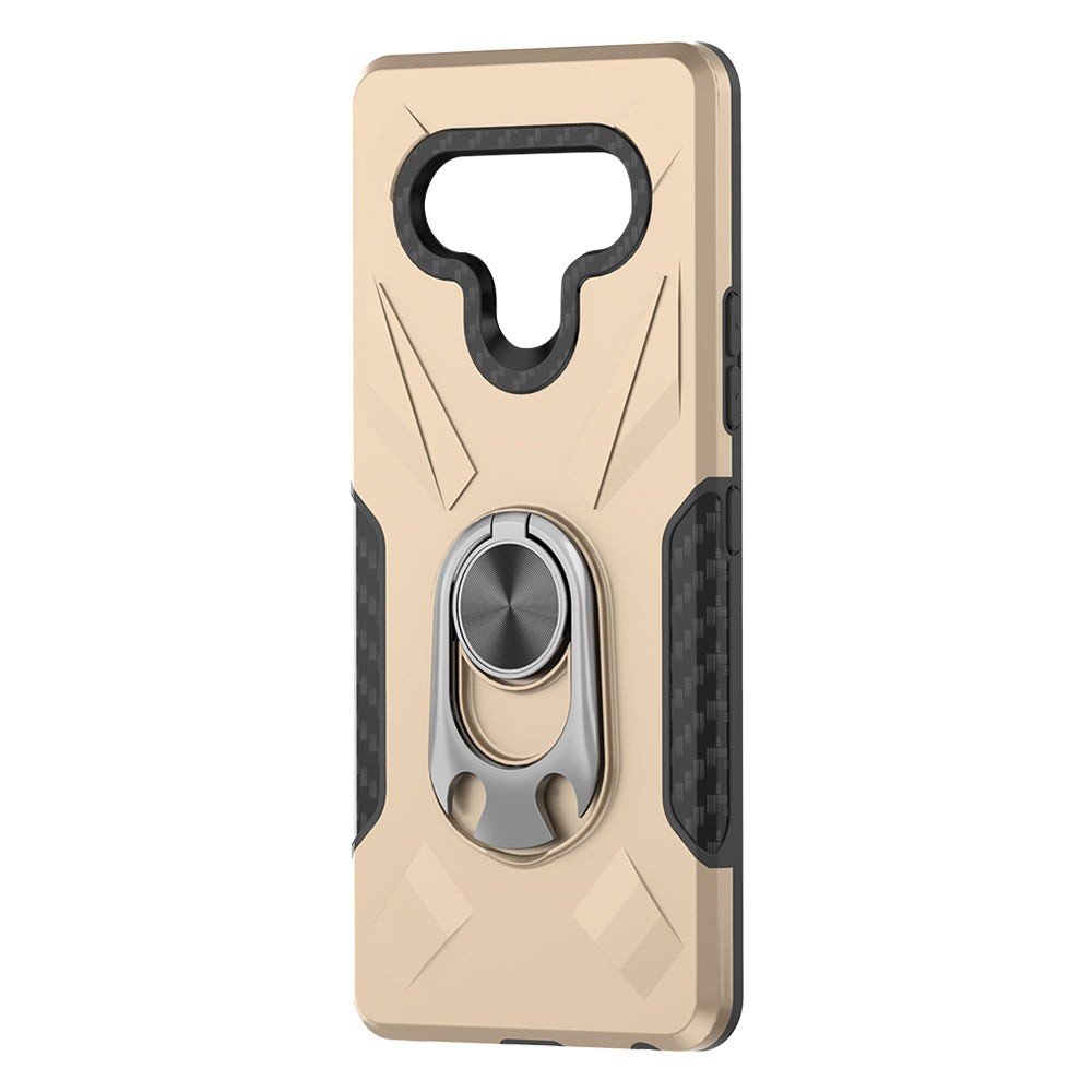 Phone Case with Ring Holder LG K51 Case In Gold - Premium & Reliable