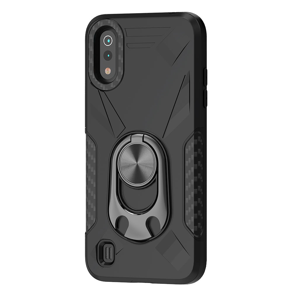 Phone Case with Ring Holder SAMSUNG GALAXY A01 In Black - Durable & Reliable