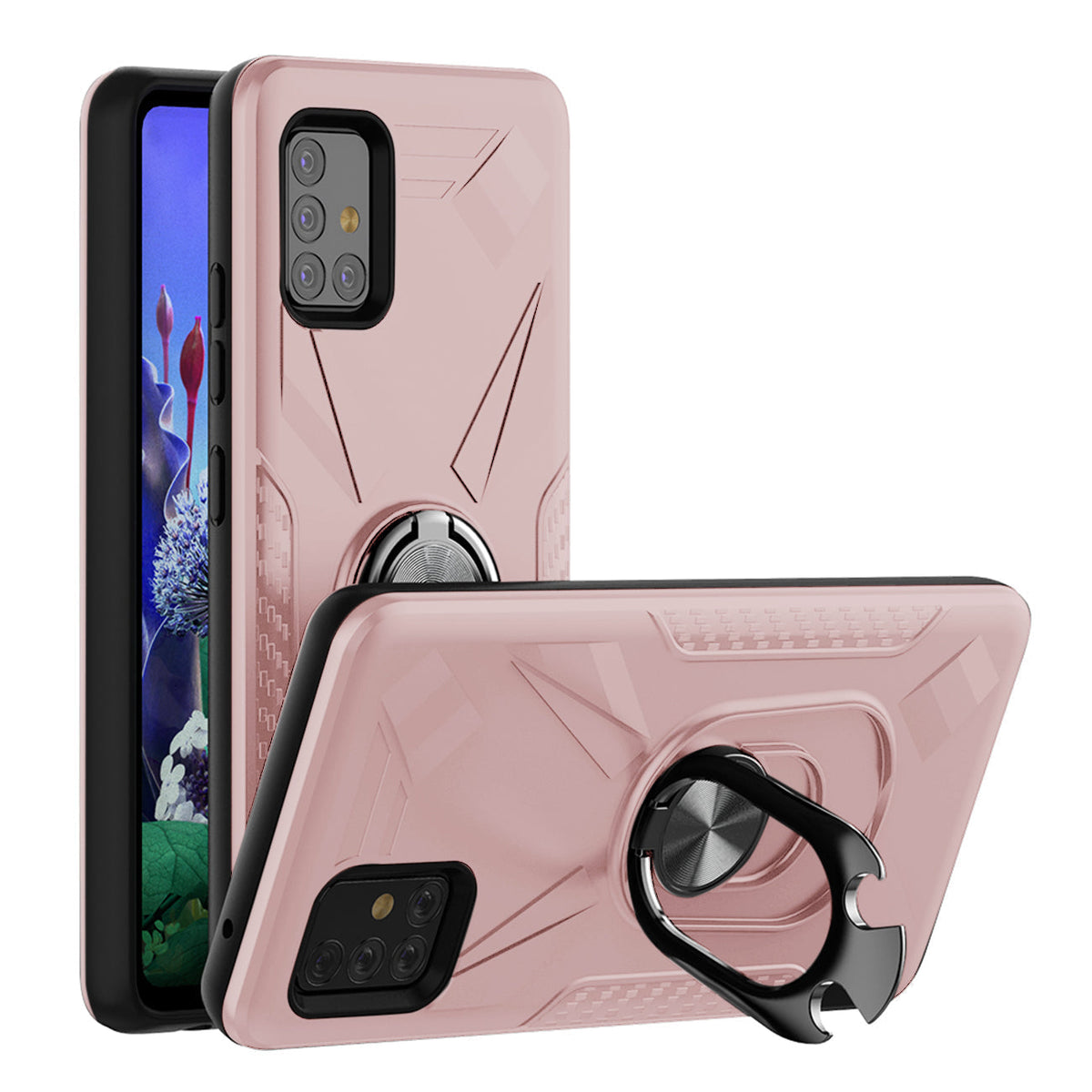 Phone Case with Ring Holder SAMSUNG GALAXY A51 5G In Rose Gold - Ultra-Slim & Reliable