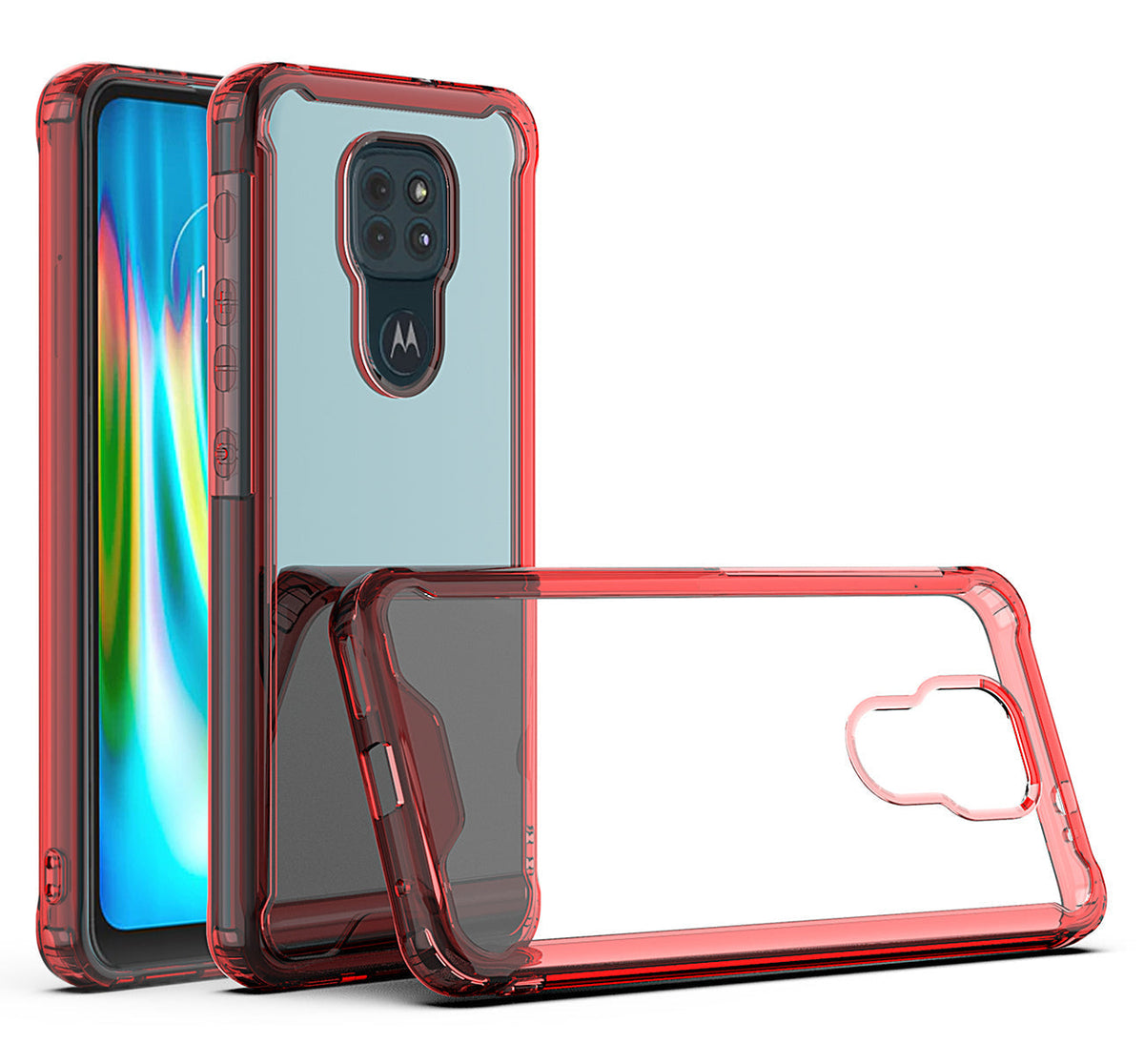 Moto E7 Plus/G9/G9 Play High quality TPU Bumper and Clarity PC Case In Clear - Durable & Reliable
