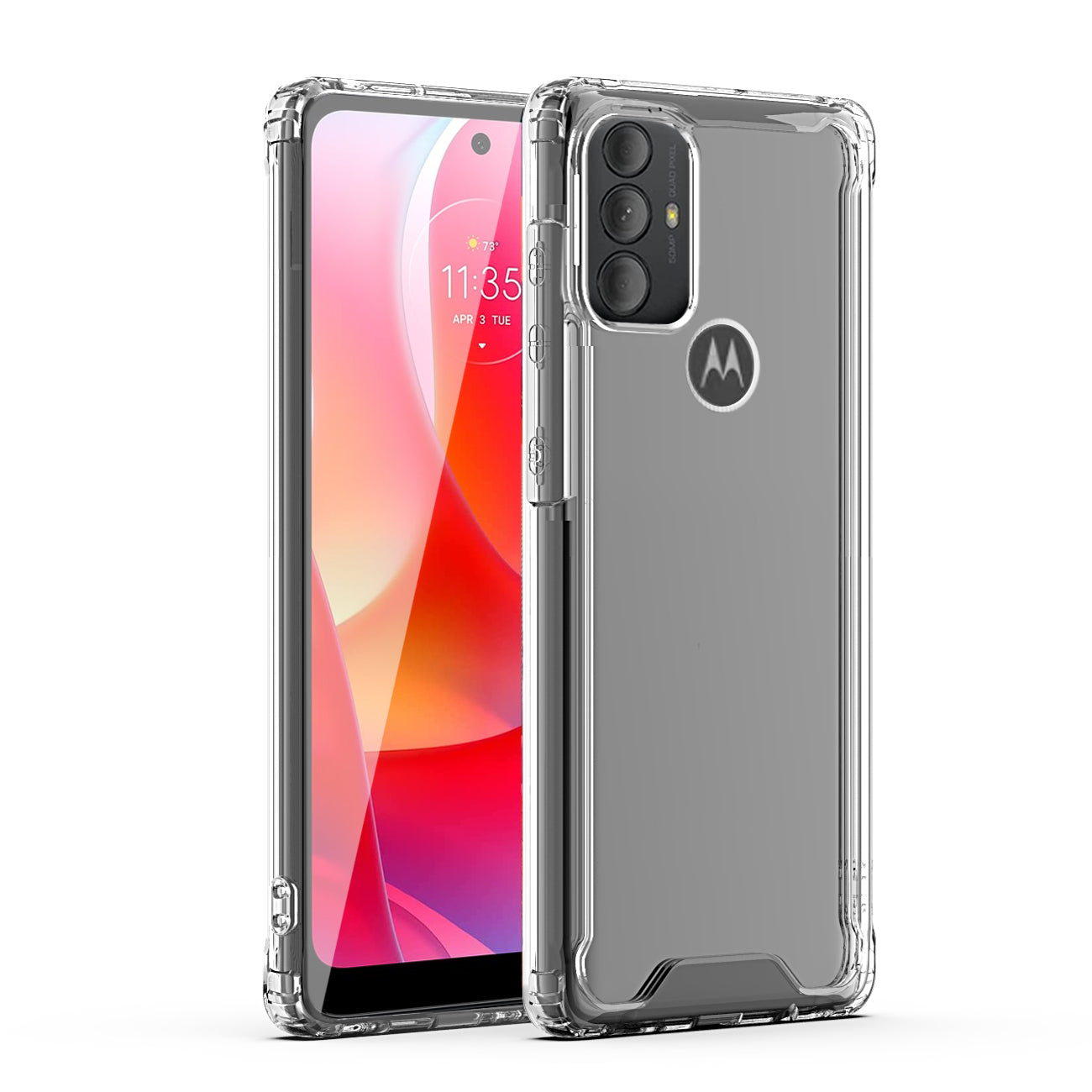 High Quality 2X Clean PC and TPU Bumper Case In Clear for Moto-G Power 2022 /Moto-G Pure 2021 - Heavy Duty & Reliable