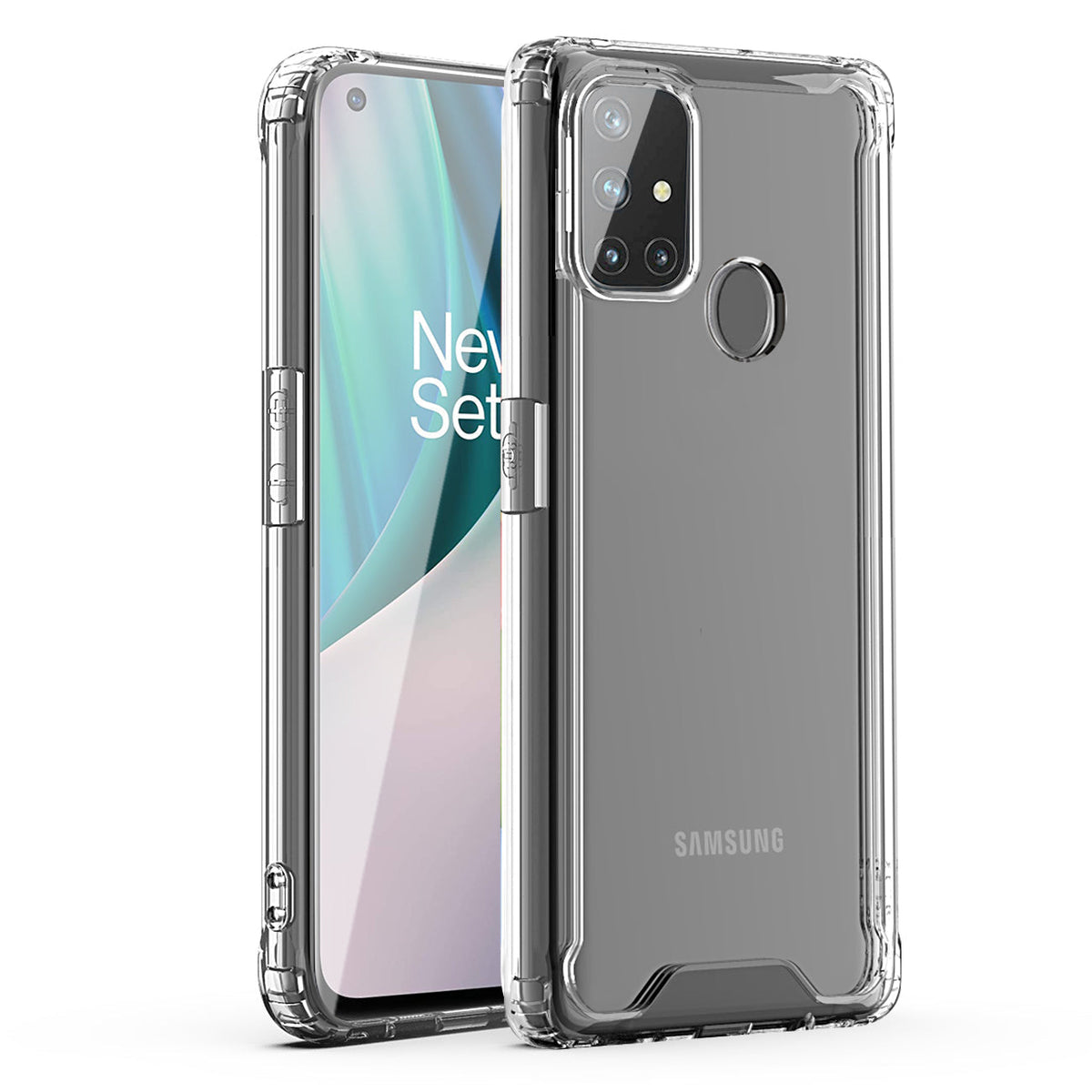High Quality 2X Clean PC and TPU Bumper Case In Clear For ONEPLUS NORD N10 5G - Premium & Reliable