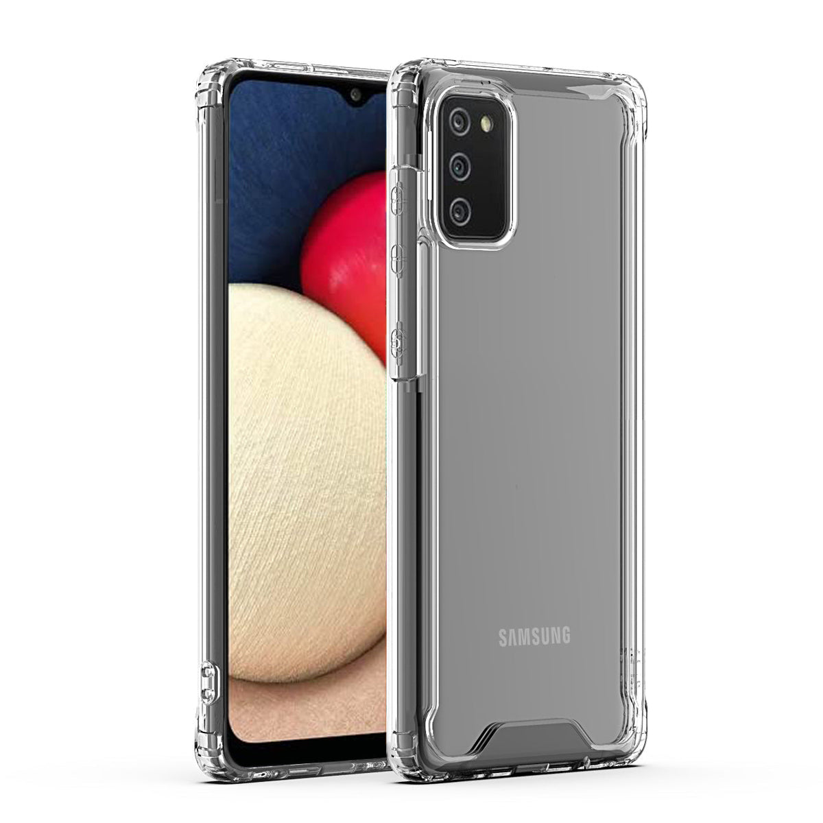 High Quality 2X Clean PC and TPU Bumper Case In Clear For Samsung Galaxy A02S - Durable & Reliable