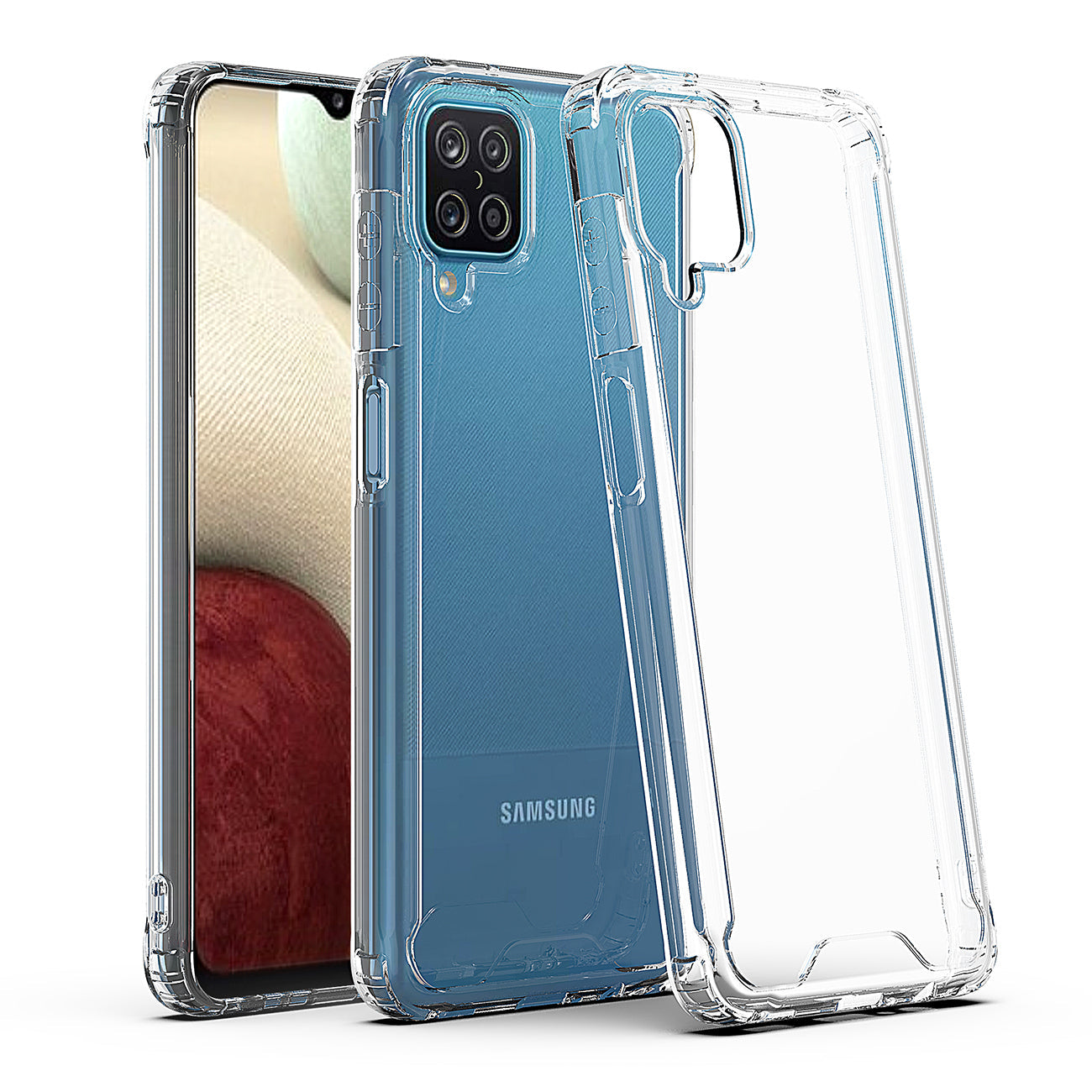 High Quality 2X Clean PC and TPU Bumper Case In Clear For Samsung Galaxy A12 5G - Shockproof & Reliable