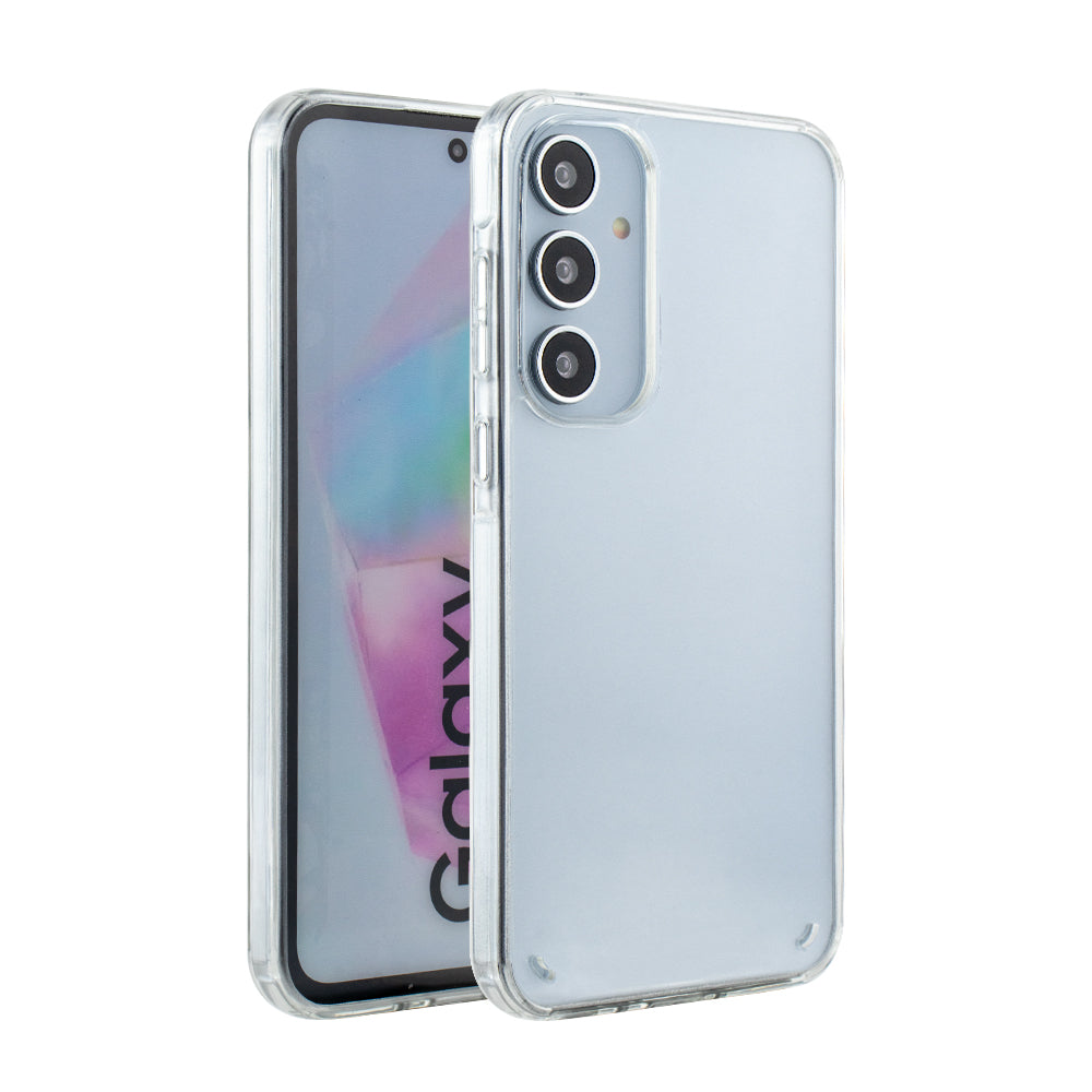 High Quality 2X Clean PC and TPU Bumper Case In Clear For Samsung Galaxy A35 - Crystal Clear & Reliable