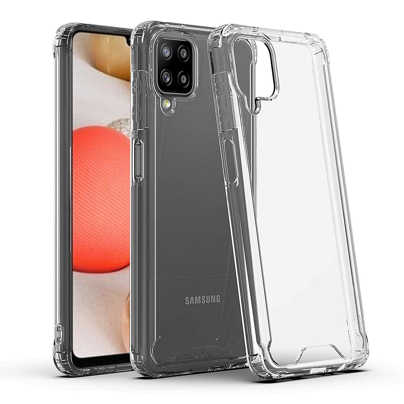 High Quality 2X Clean PC and TPU Bumper Case In Clear For Samsung Galaxy A42 5G - Ultra-Slim & Reliable