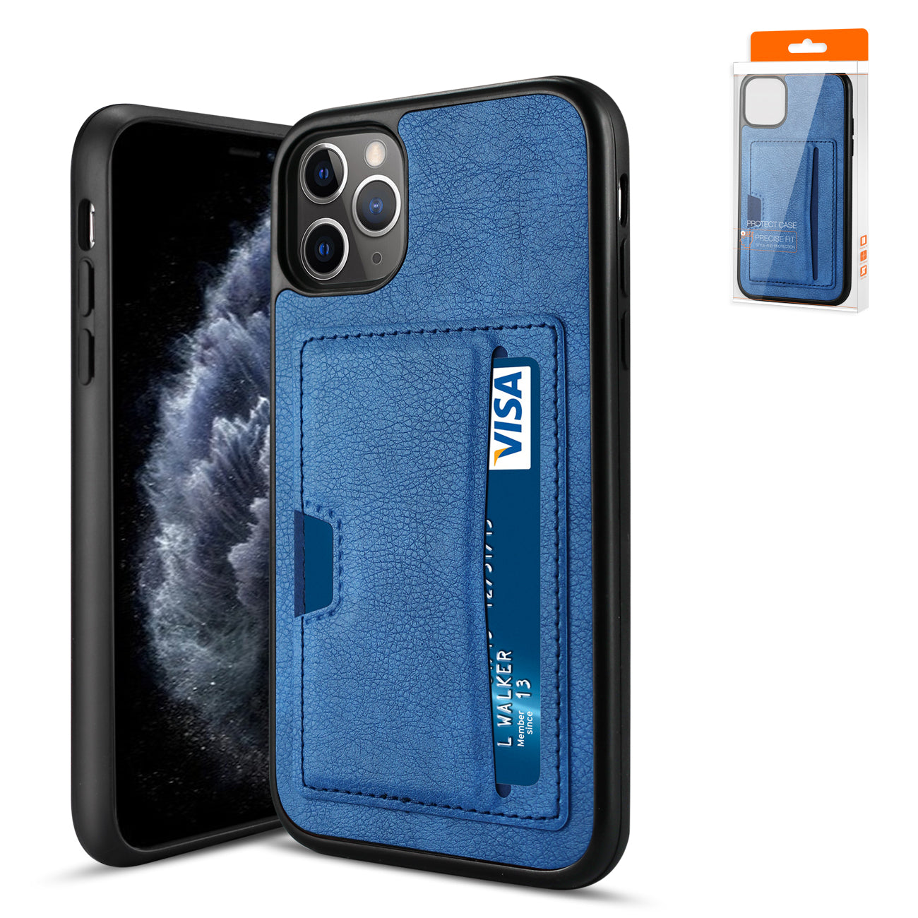 IPHONE 11 PRO Compatible APPLE IPHONE 11 PRO Card Pocket Case In Blue - Premium Protection by