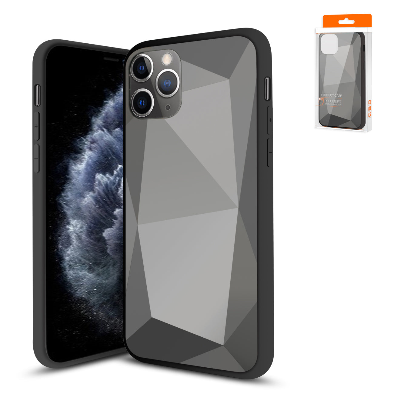 iPhone 11 Pro Compatible Apple iPhone 11 Pro Apple Diamond Cases In Black - Crystal Clear Protection by