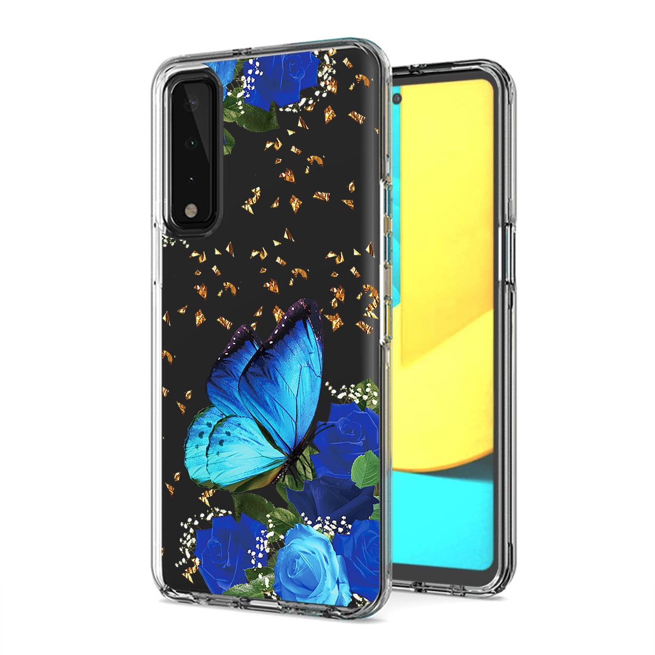 Pressed dried flower Design Phone case for LG Stylo7 5G In Blue - Durable & Reliable