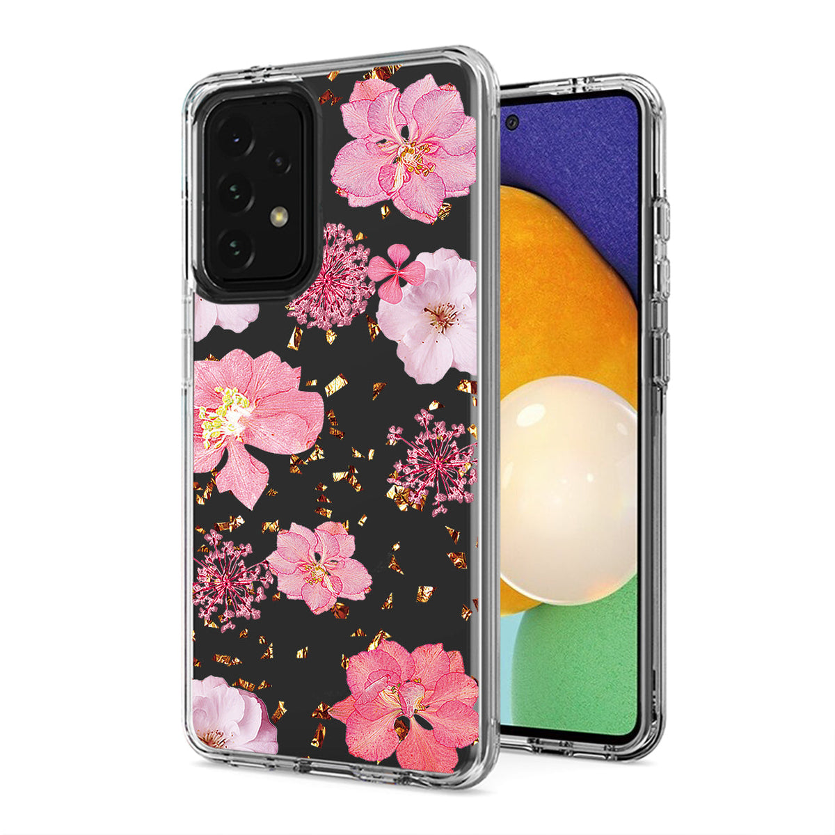 Pressed dried flower Design Phone case for Samsung Galaxy A52 5G In Pink - Premium & Reliable