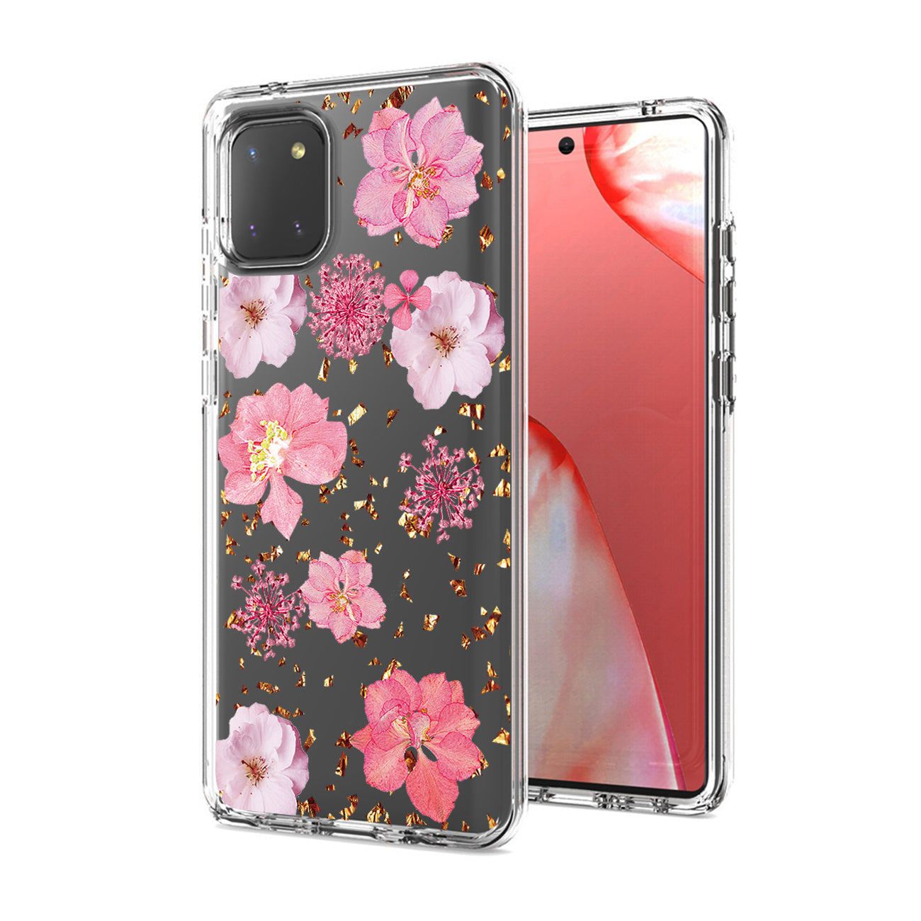 Pressed dried flower Design Phone case for SAMSUNG GALAXY A81/Note 10 Lite/M60S In Pink - Premium & Reliable