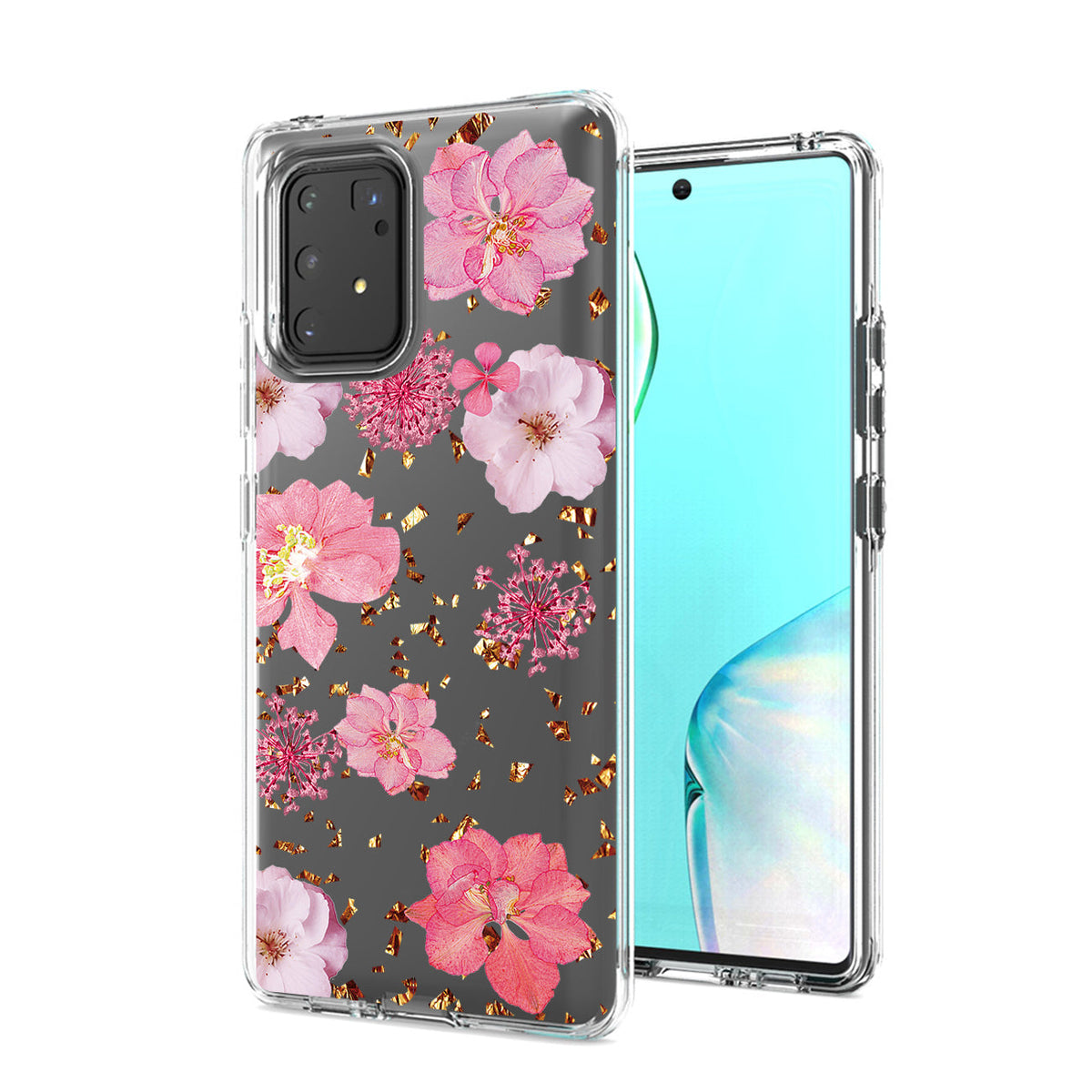 Pressed dried flower Design Phone case for SAMSUNG GALAXY A91/S10 Lite/M80S In Pink - Shockproof & Reliable