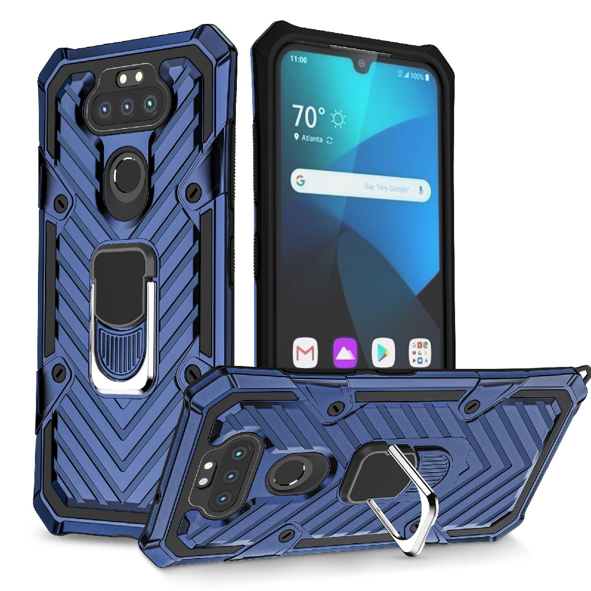 Kickstand Anti-Shock And Anti Falling Case for LG ARISTO 5 In Blue - Ultra-Slim & Reliable