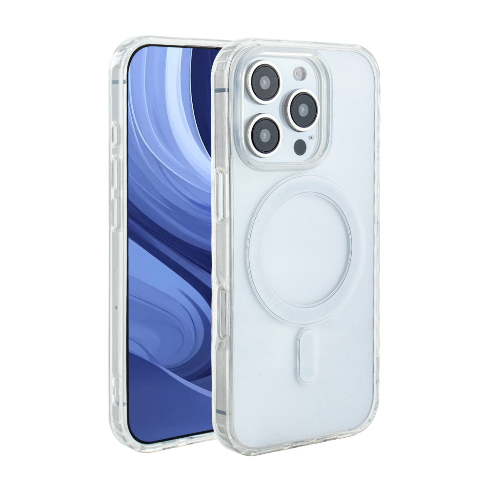 iPhone 16 Pro Compatible Magnetic Wireless Charging TPU Bumper Case For iPhone 16 Pro In Clear - Crystal Clear Protection by