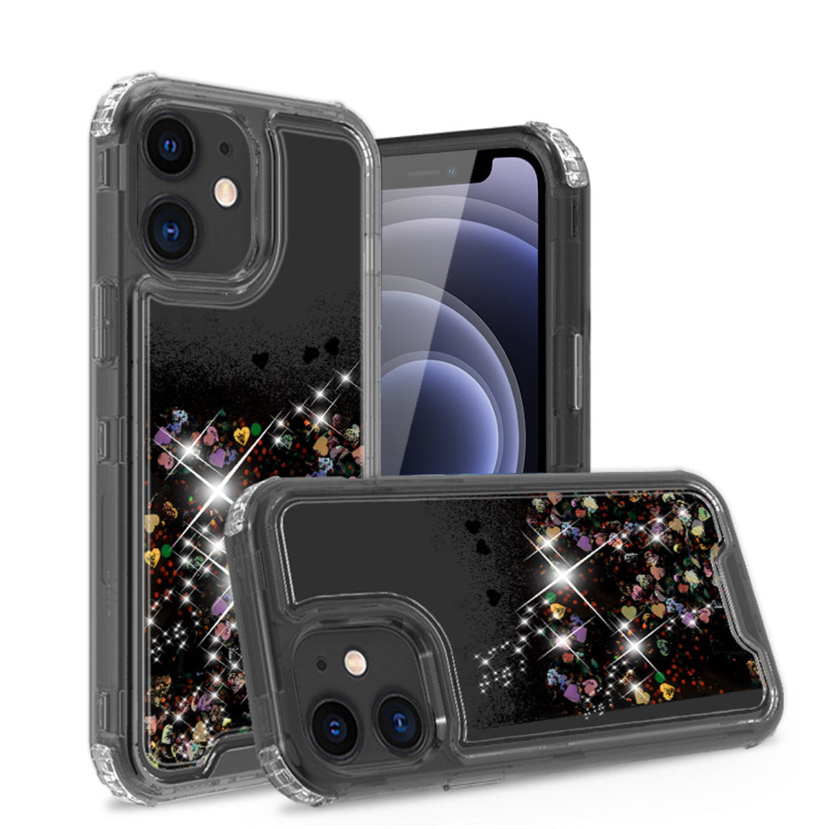 IPHONE 12 MINI Compatible Kickstand Ring Holder TPU Shockproof Case With Magnetic Car MountAPPLE IPHONE 12 MINI In Black - Durable Protection by