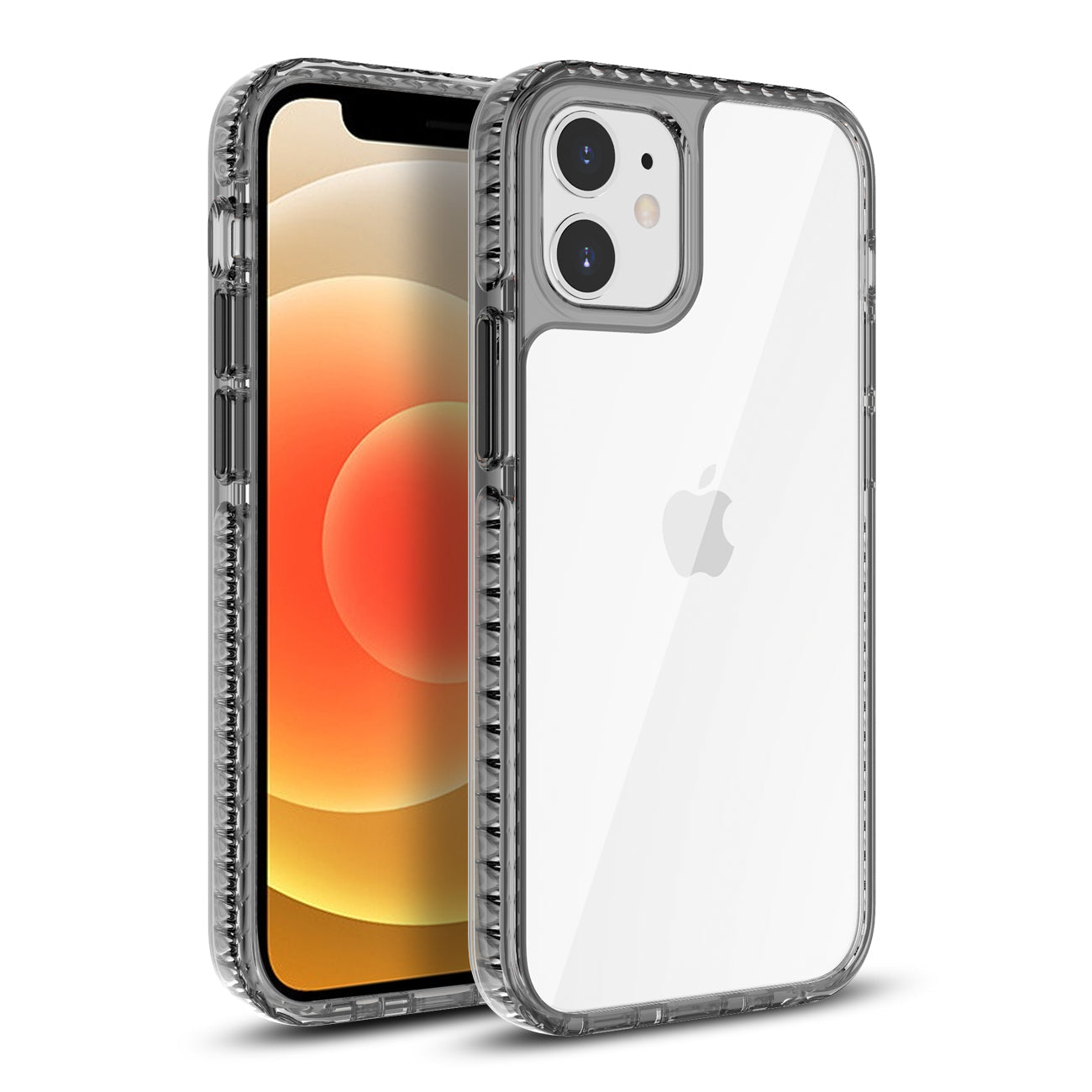 IPHONE 12 MINI Compatible TPU Bumper Shockproof Case With Embedded Coil In BlackAPPLE IPHONE 12 MINI In Black - Heavy Duty Protection by