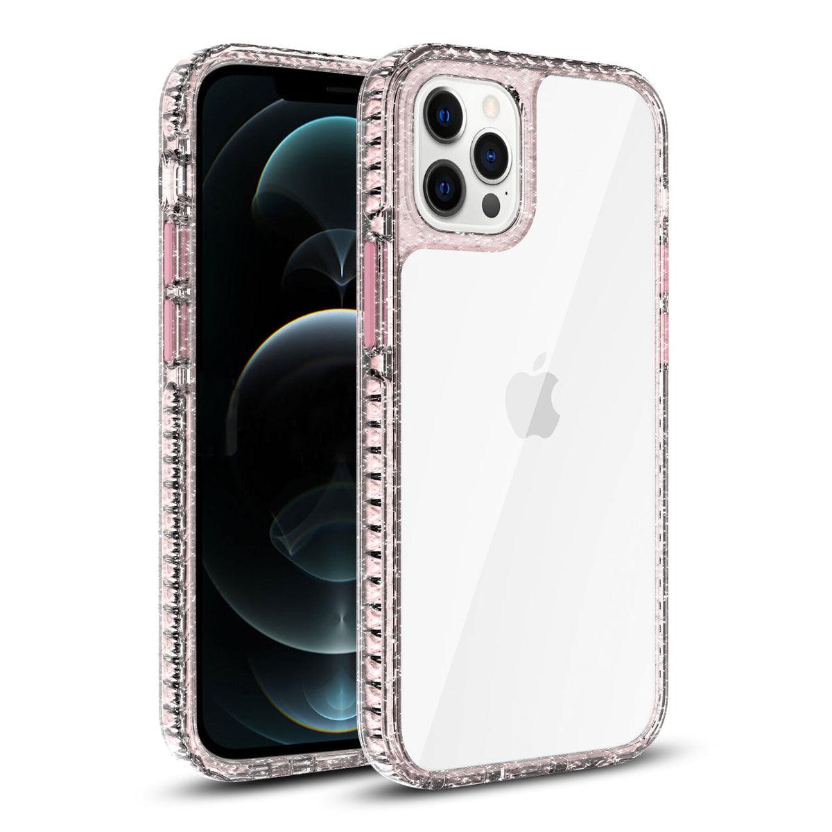 IPHONE 12 PRO Compatible TPU Bumper Shockproof Case With Embedded Coil In BlackAPPLE IPHONE 12 PRO MAX In Pink - Heavy Duty Protection by