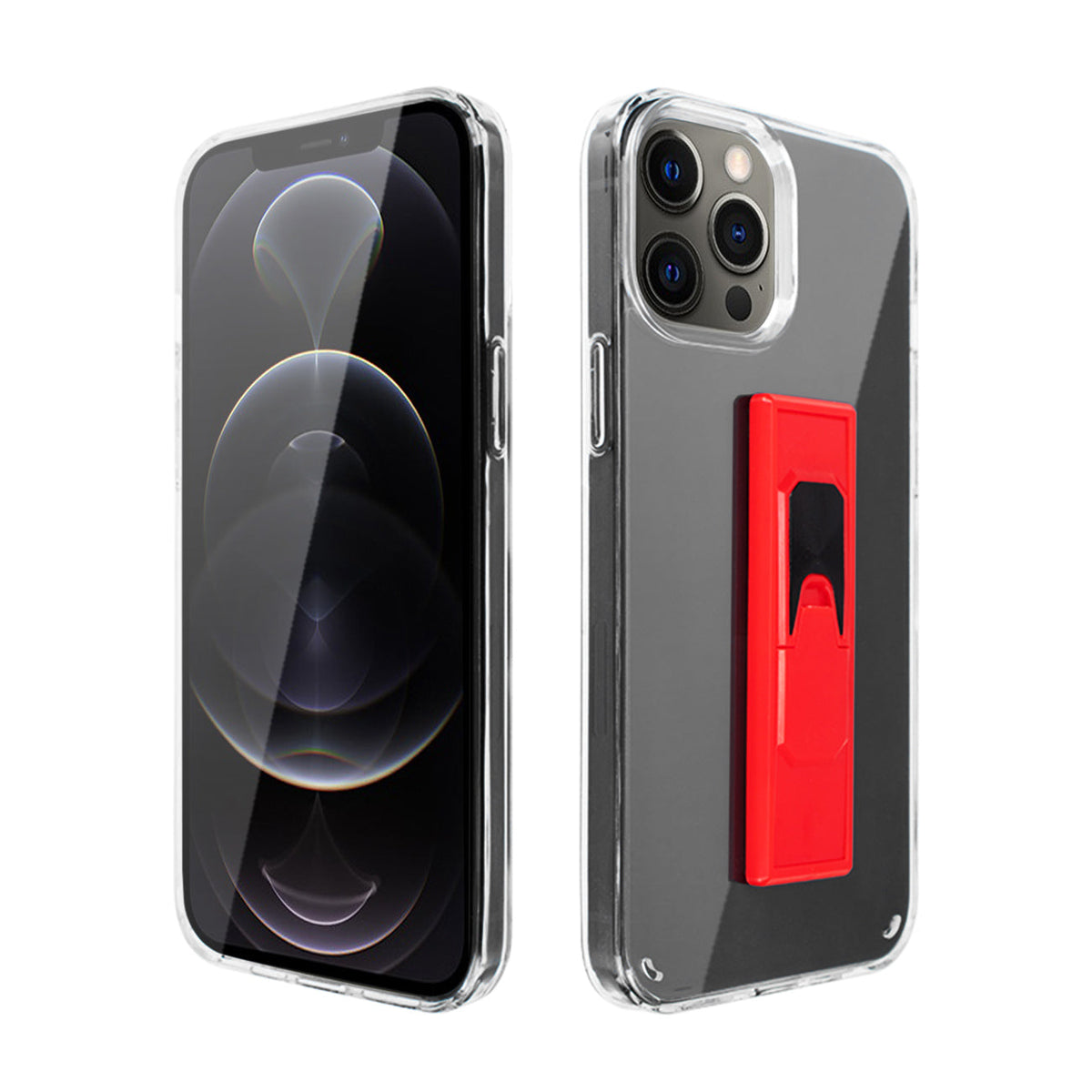 IPHONE 12 PRO Compatible TPU Bumper Shockproof Case With Embedded Coil APPLE IPHONE 12 PRO MAX In Red - Heavy Duty Protection by