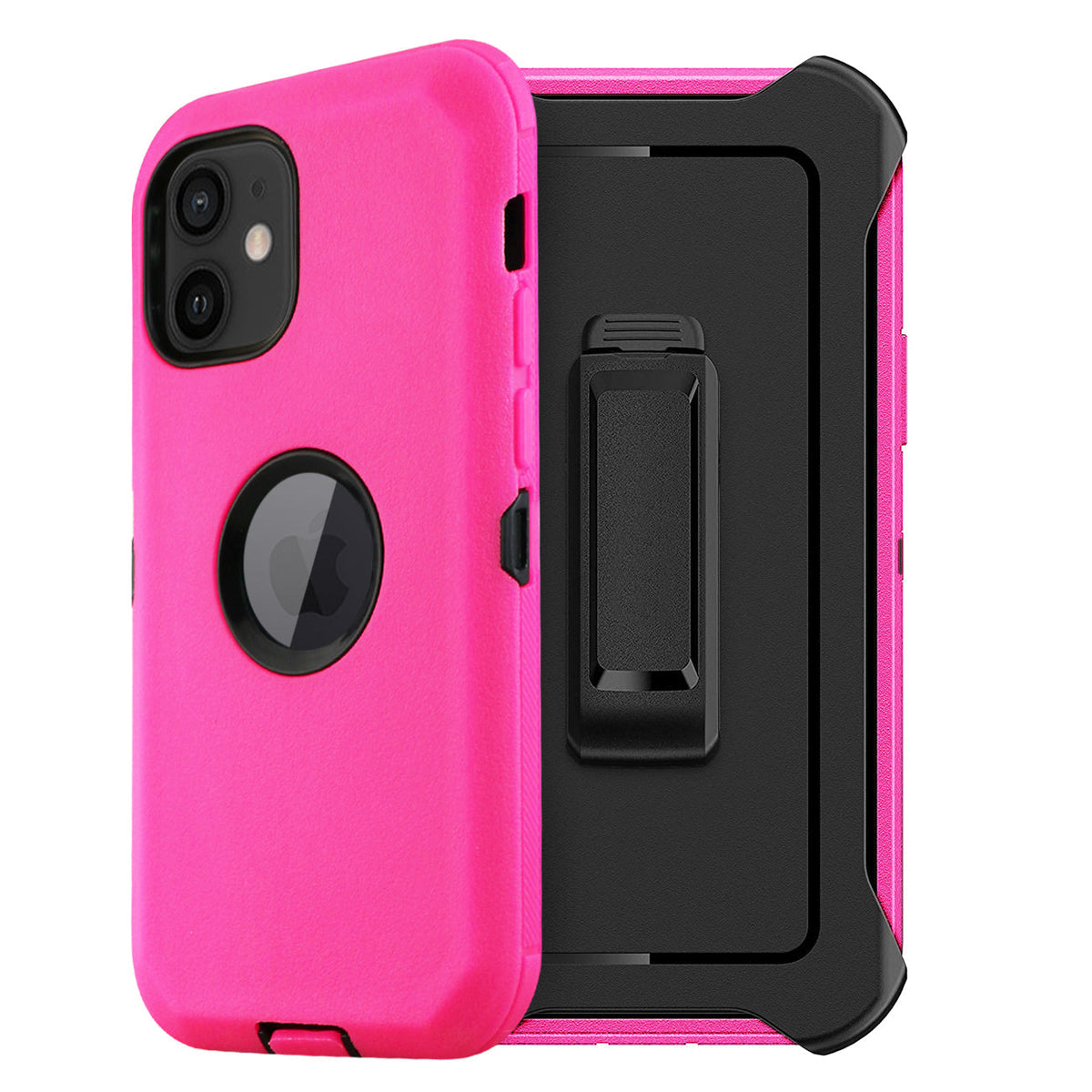 IPHONE 12 MINI Compatible Multilayer Full Protection with Built-In Screen Protector CaseAPPLE IPHONE 12 MINI In Hot Pink - Ultra-Slim Protection by
